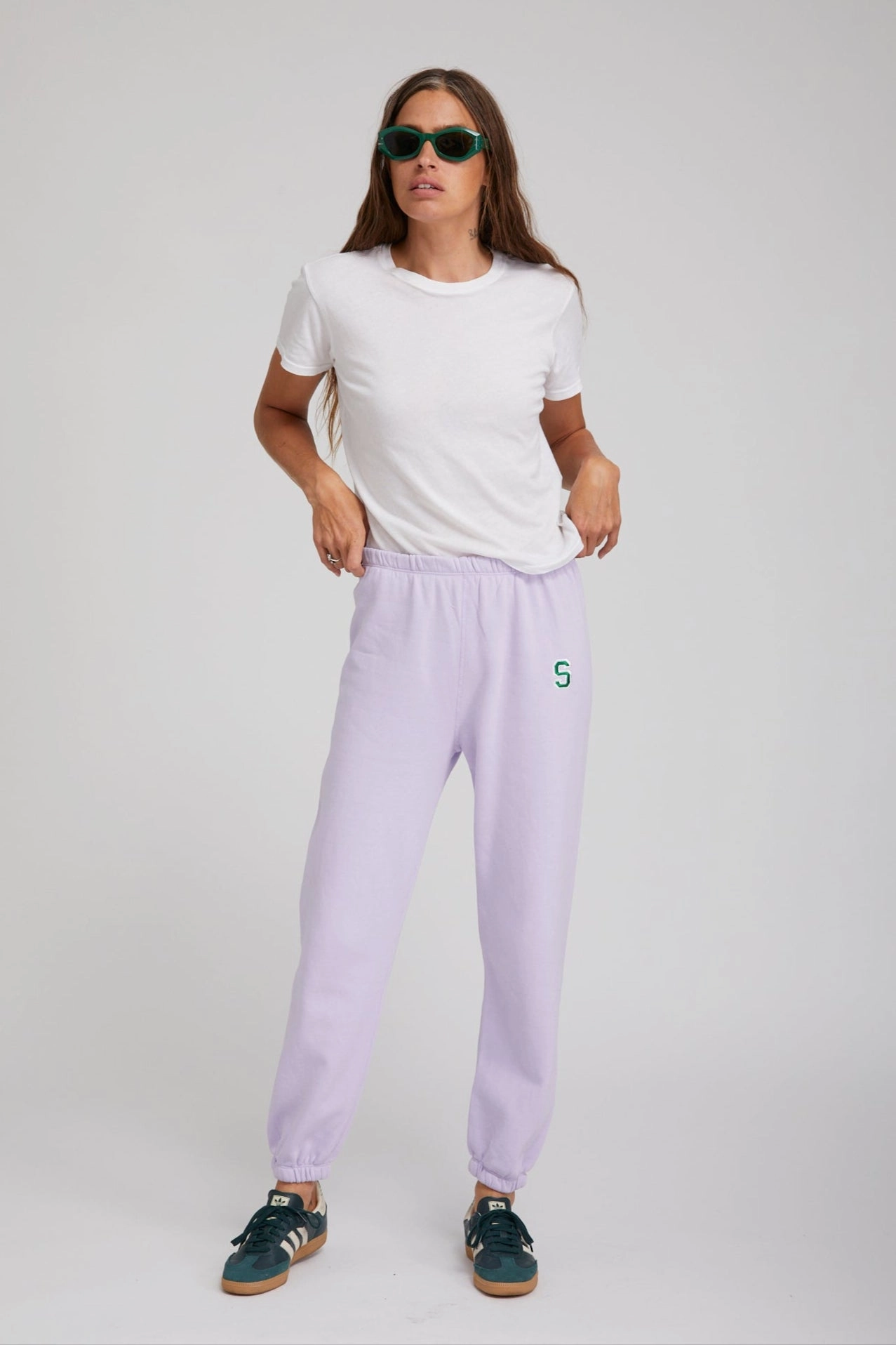 SweatGuard Lining Lavender Tri-Blend Embroidered Logo Sweatpants
