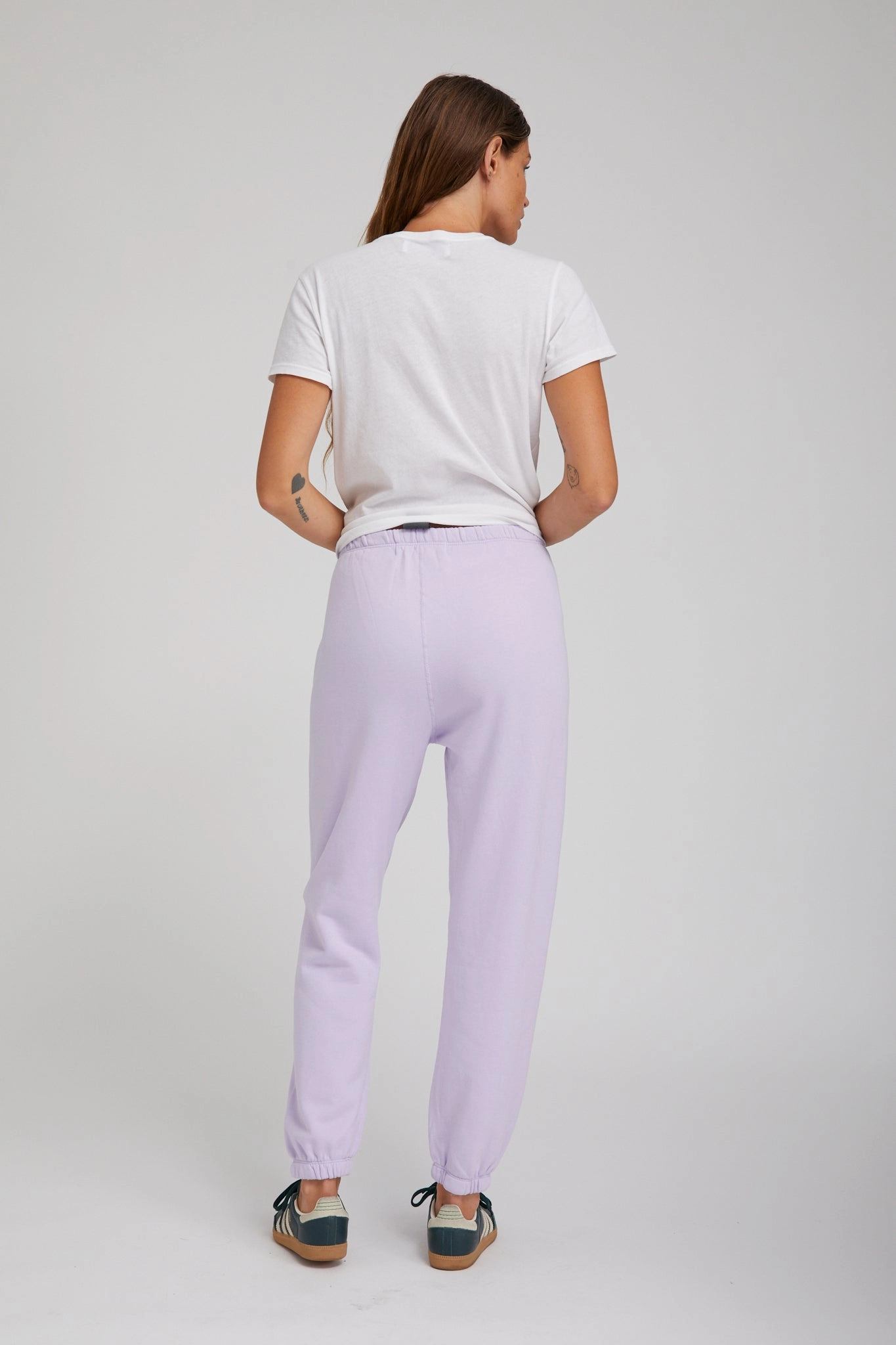 TearResistant Blends Loose cut Lavender Tri-Blend Embroidered Logo Sweatpants