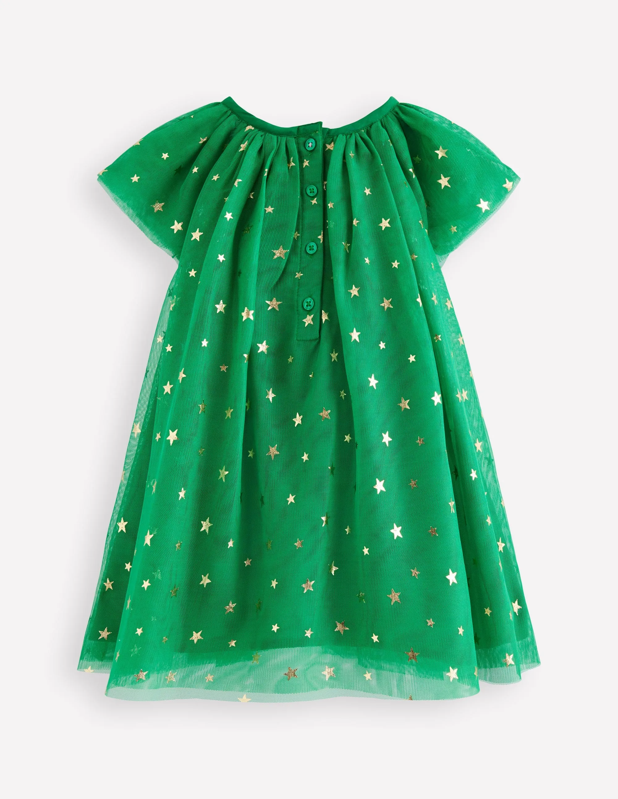 Layered Tulle Dress-Green Christmas Tree Garden Fresh
