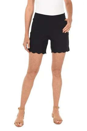 Multi Pocket Configuration Pull-On Stretch Scallop Short