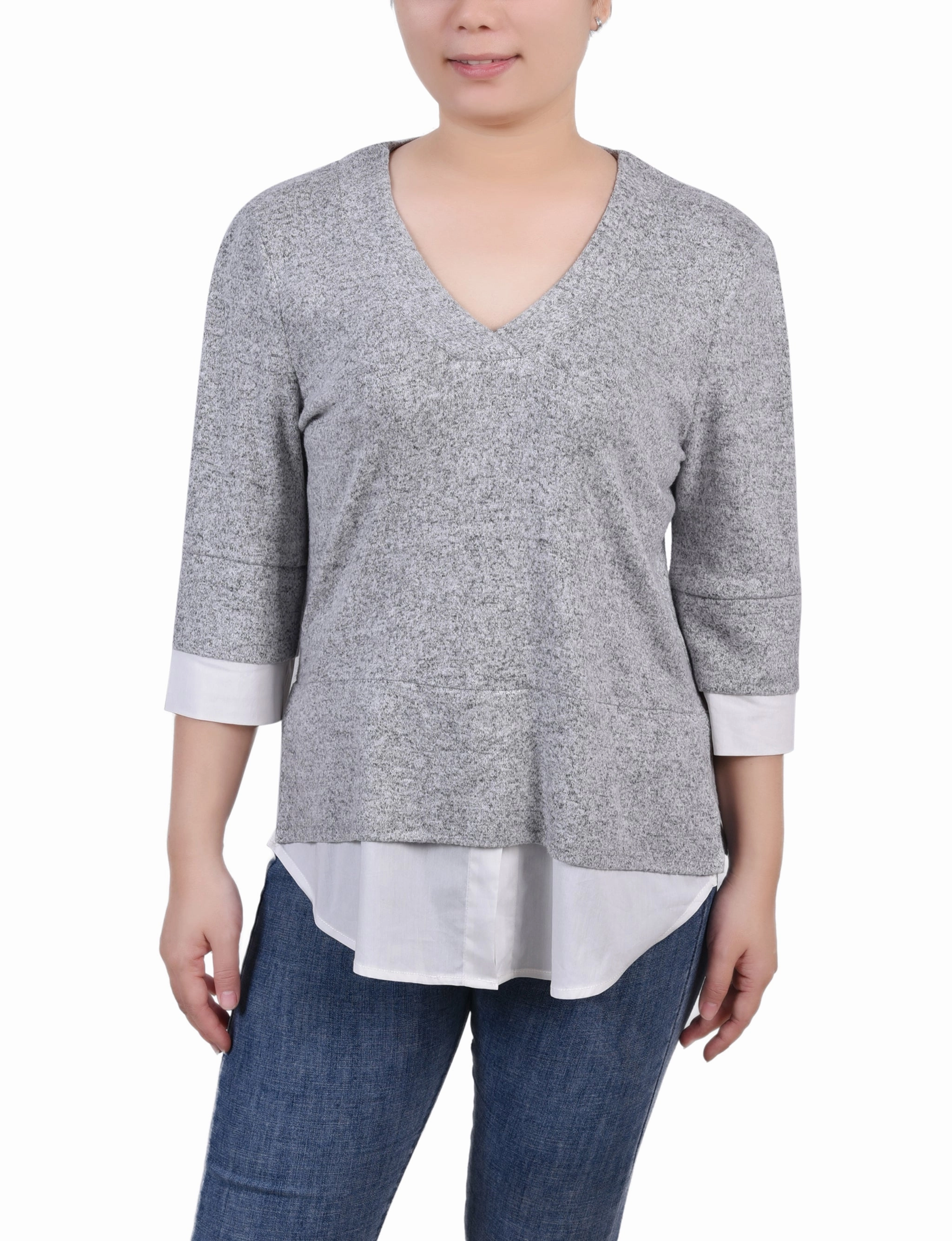 hypoallergenic material Long Sleeve 2-In 1 Top