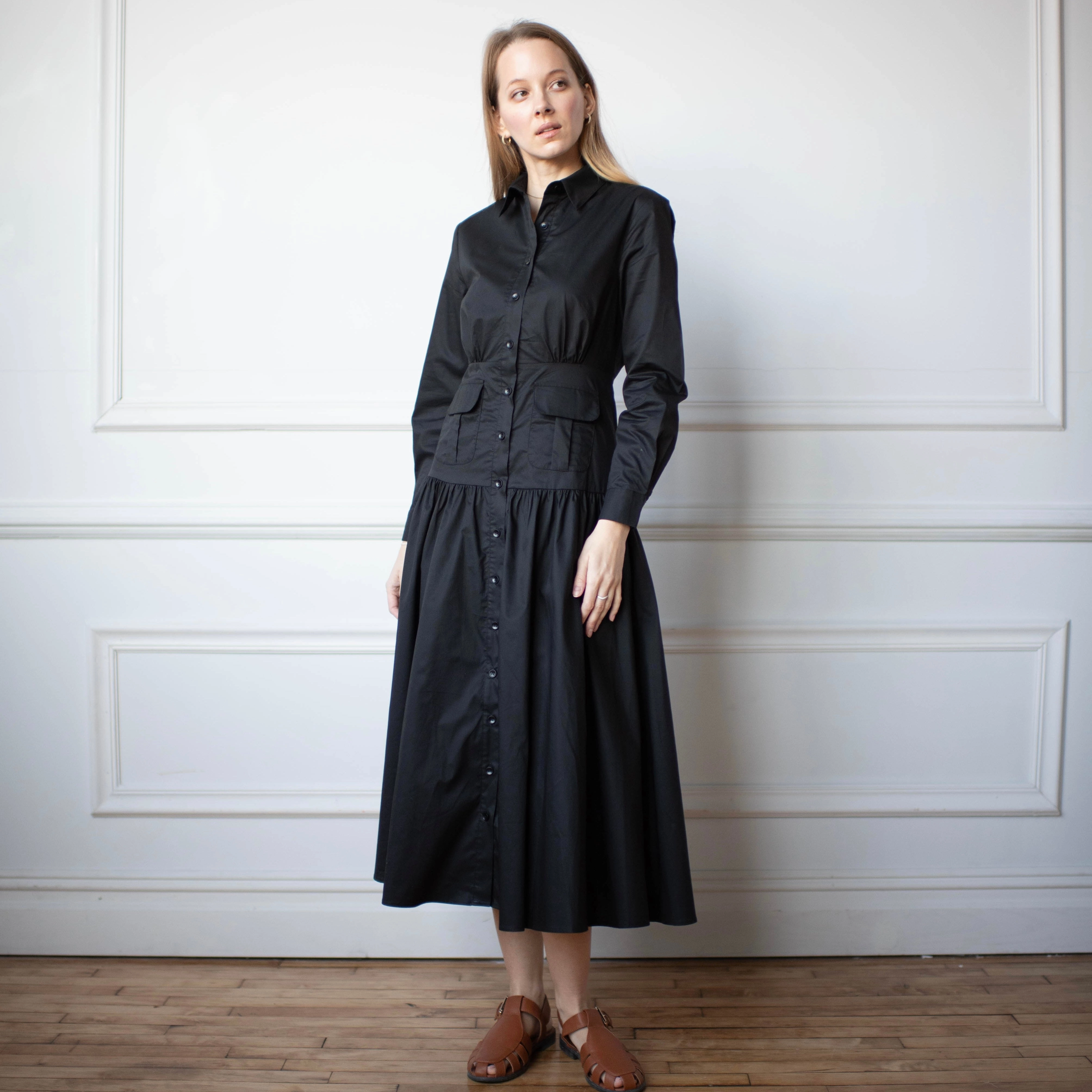 Mimi Dress | Black [Final Sale] Silk Shine