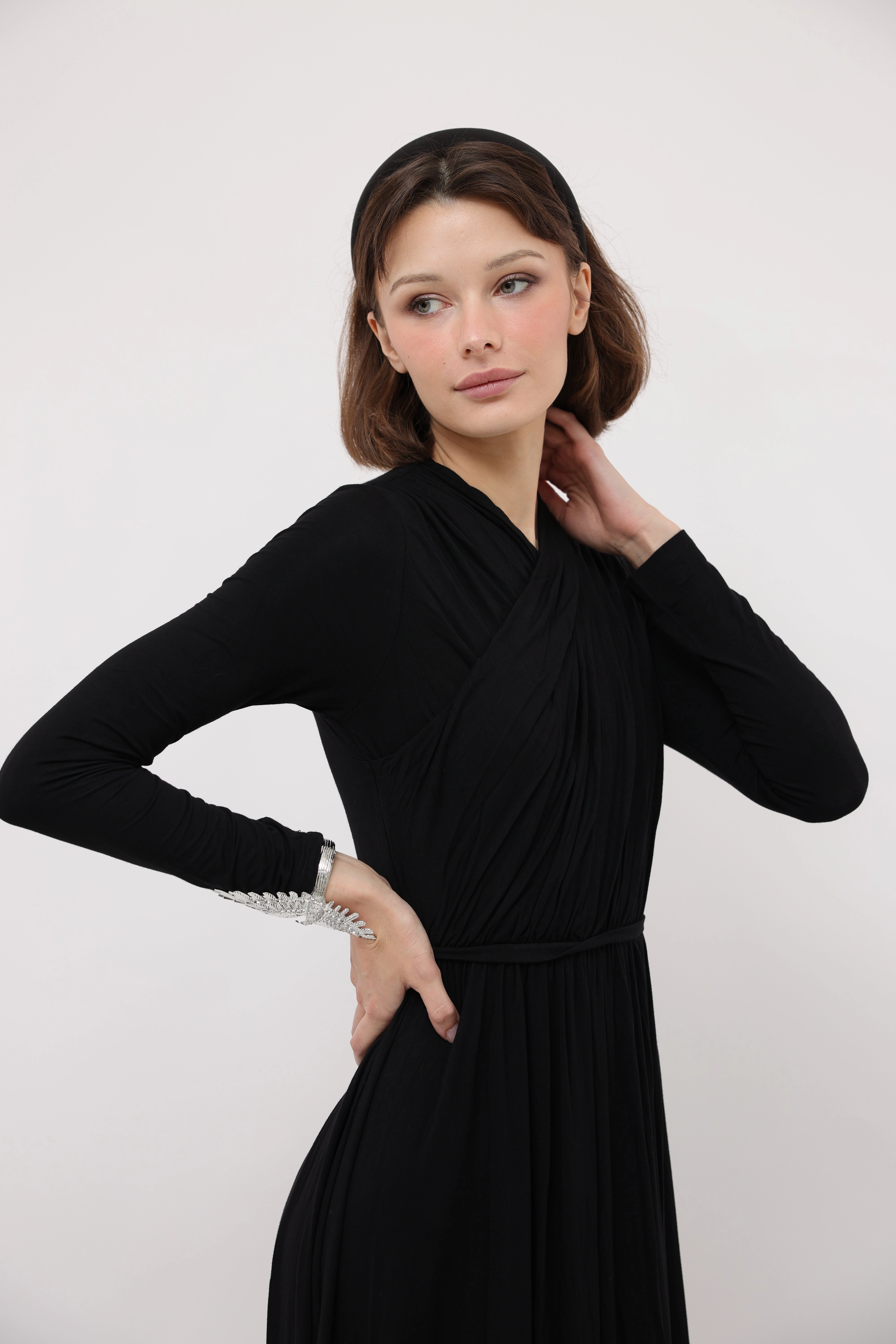 Refined Presence Subtle Flow Ray Maxi Dress