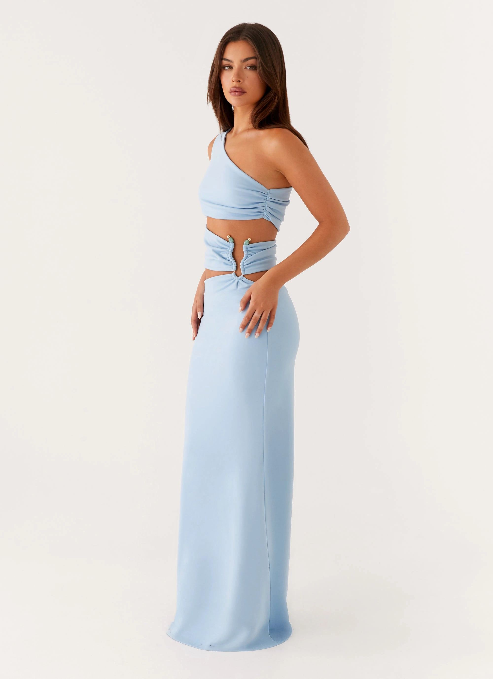 Laylani Cut Out Maxi Dress - Blue