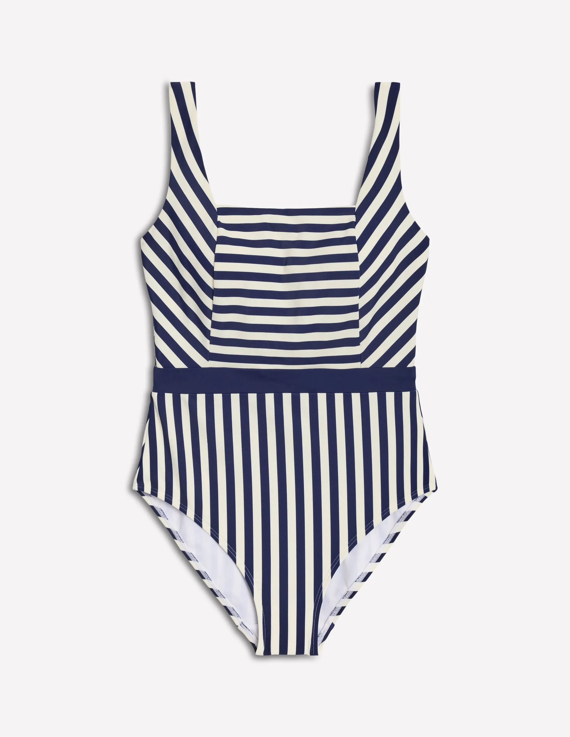 Adaptive Fit Lefkada Square Neck Swimsuit-Navy/Ivory