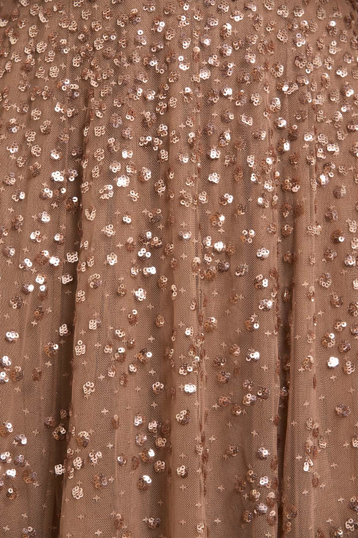 Stylish Layering Fall Inspired Leila Dot V-Neck Cape Ankle Gown