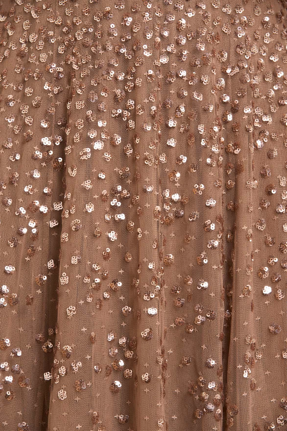 Leila Dot V-Neck Cape Ankle Gown Flare Swing Flattering Look Wear