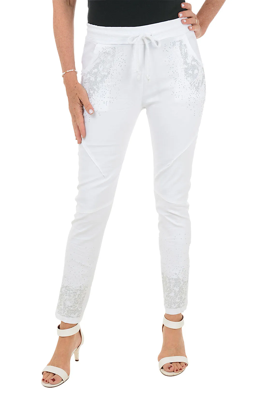 Fitted Design Effortless Style Leopard Rhinestone Jegging