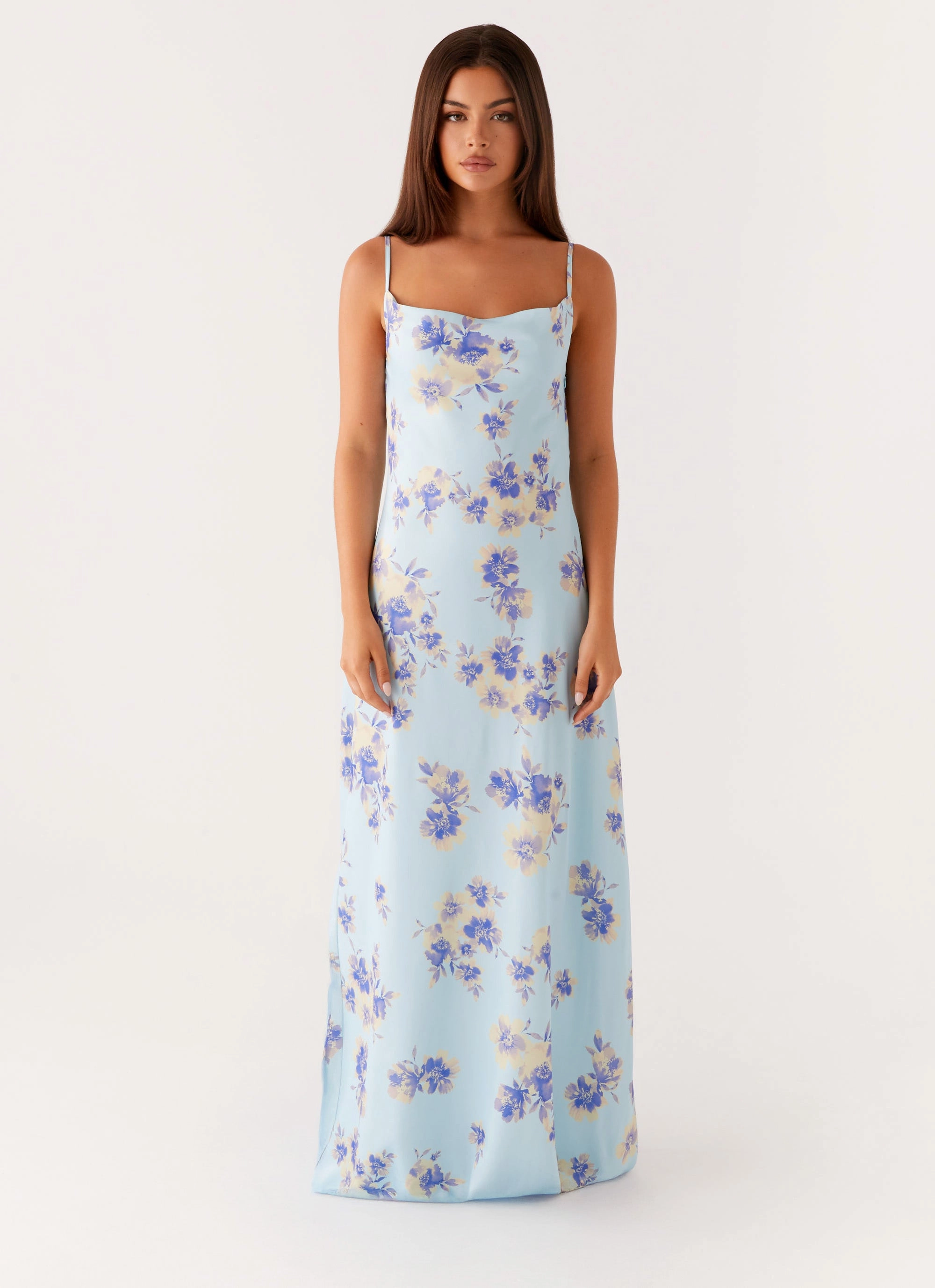 Liana Cowl Maxi Dress - Print