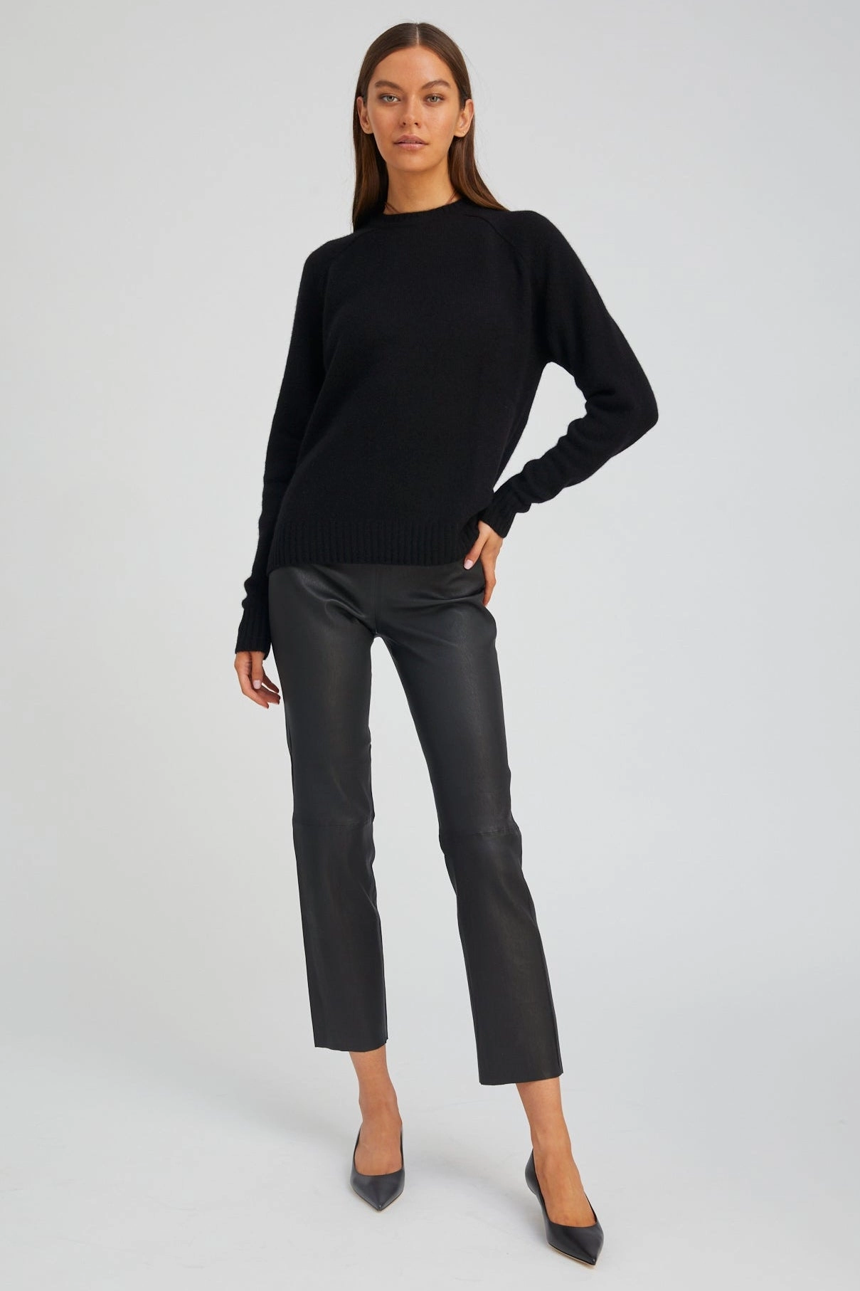 Black Leather Sophia Pull On Moisture Wicking All Ages Mesh Ventilation Zones