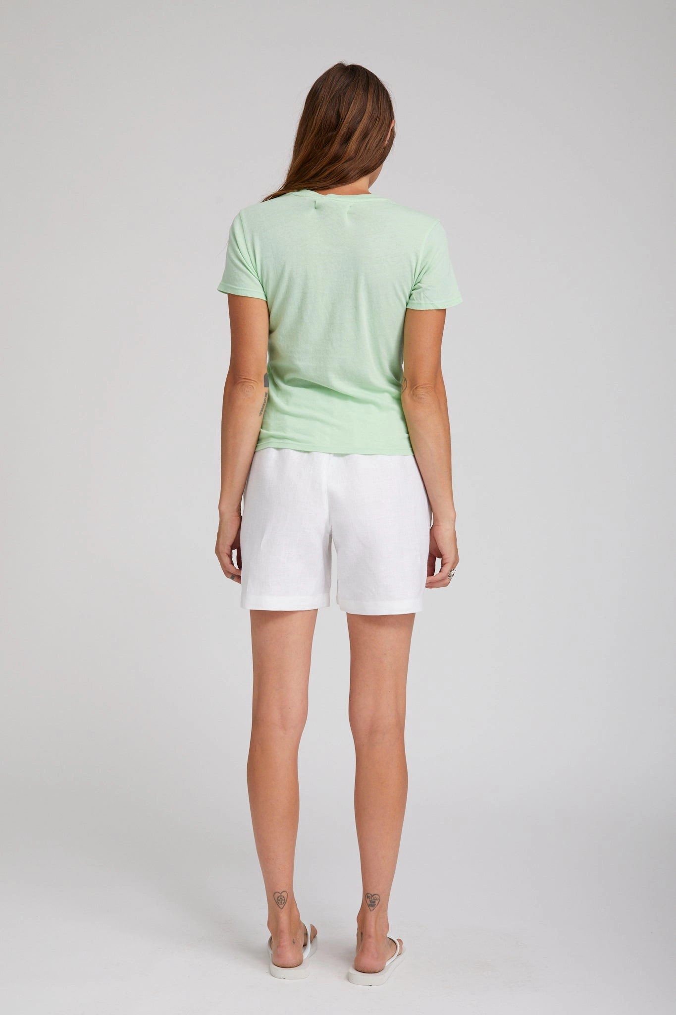 Durable Stitching Summer Style Light Green Cotton Baby Tee