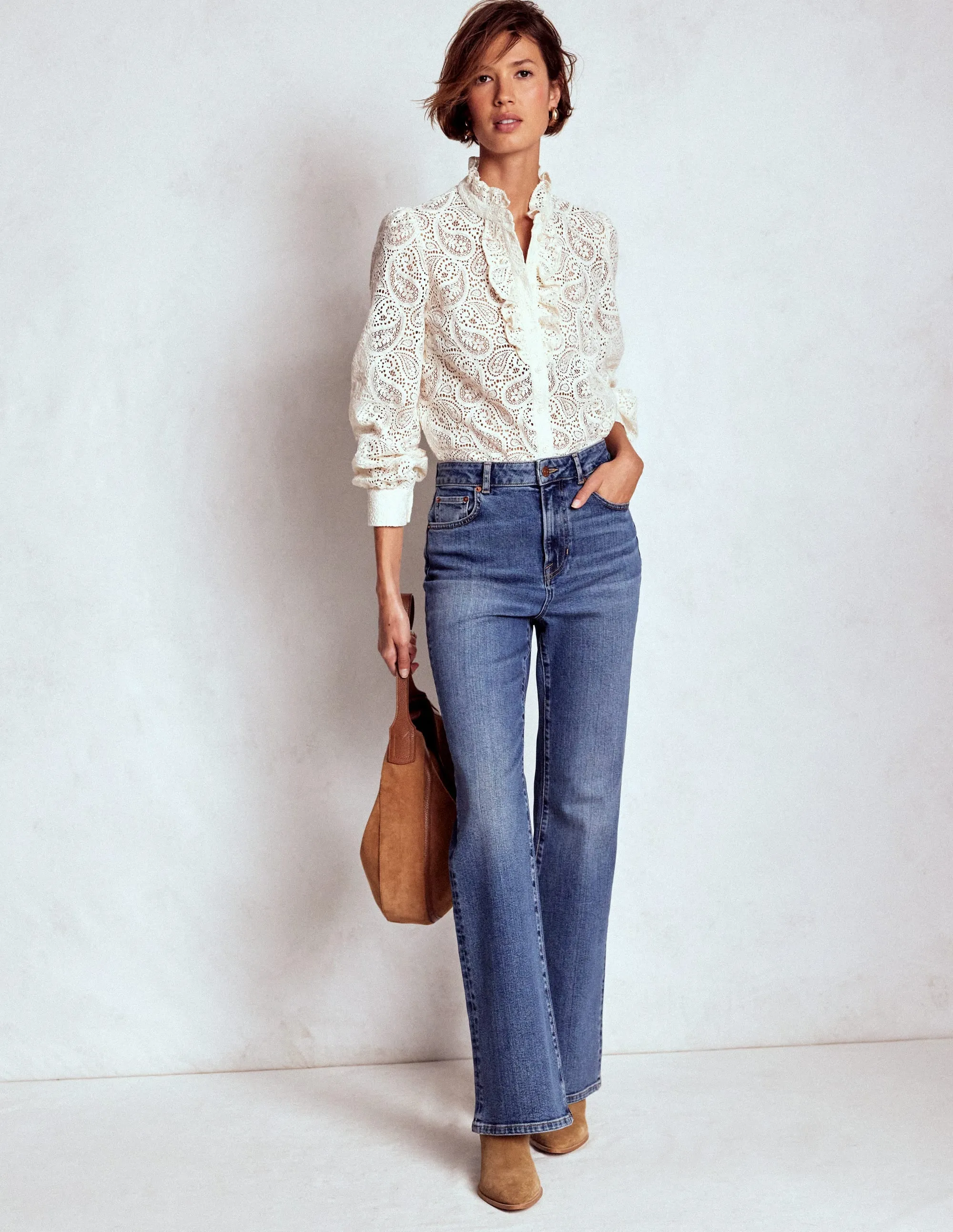 Sasha Lace Top-Ivory Neutral Tone Palette