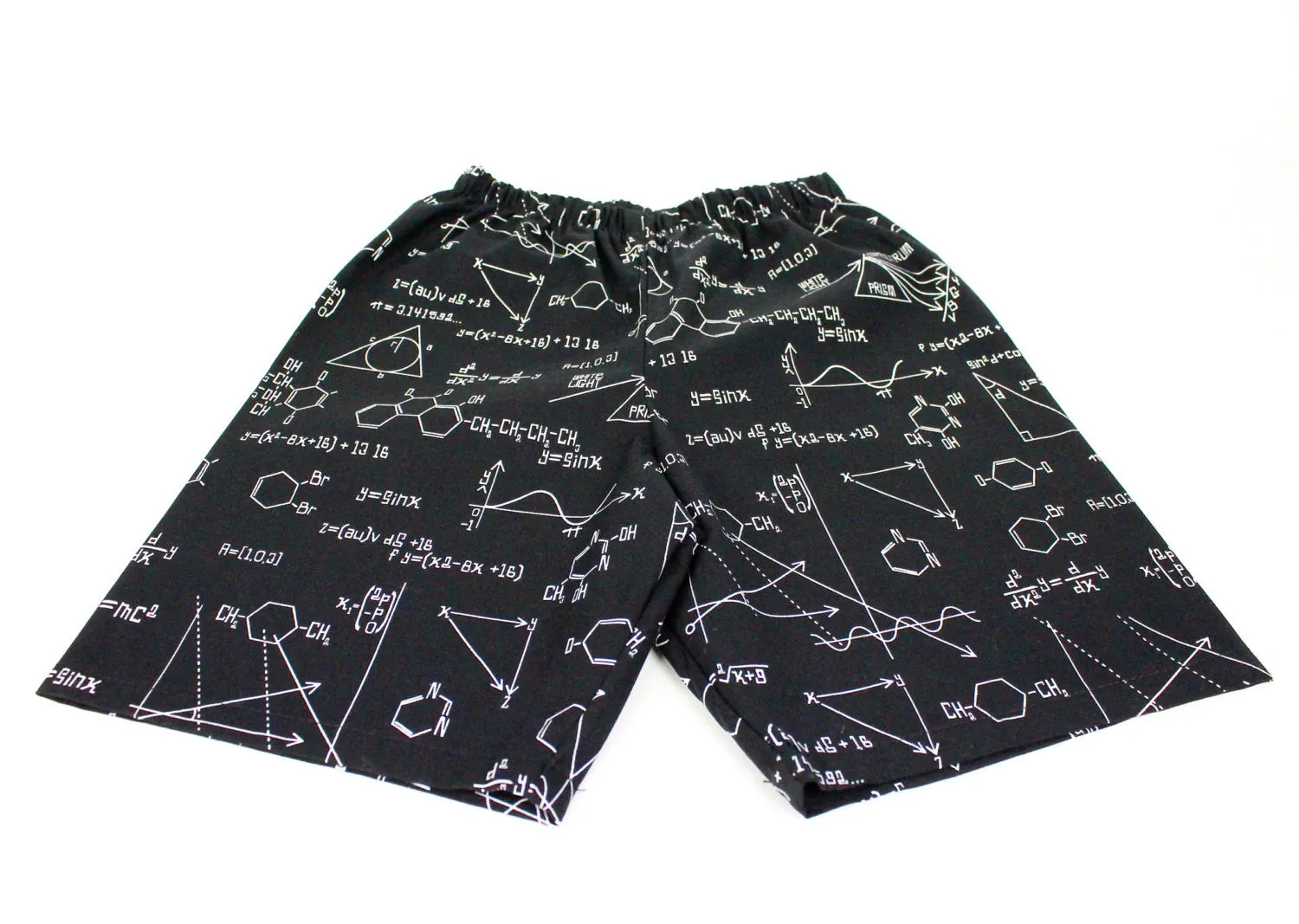 Boy's Black Geometry Shorts# BS-G24 Playful Look