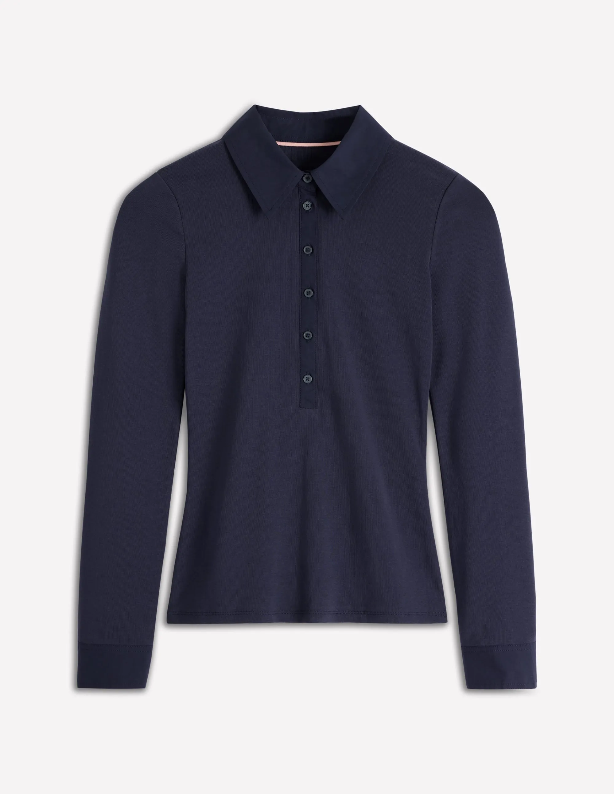 Collared Placket Jersey Shirt-Navy Athletic Wear