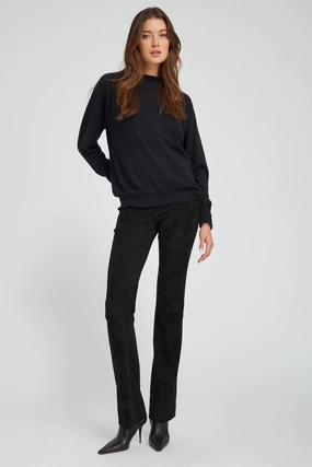 Black Suede Micro Flare Ultra Performance Light Fit