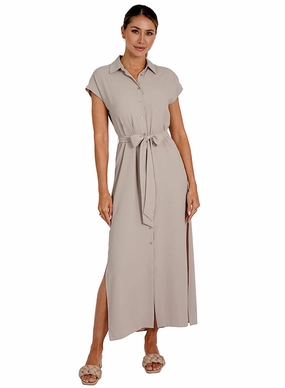 Maggie Dress Taupe Urban Favorite Calm Fit