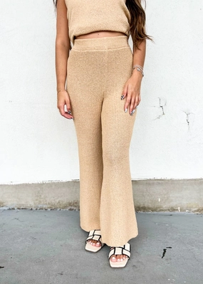 Soft Waist Fashion Fit WENDY KNIT FLARE PANTS