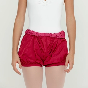 Layered Hem Detail Reversible Shorts RED / FUCHSIA