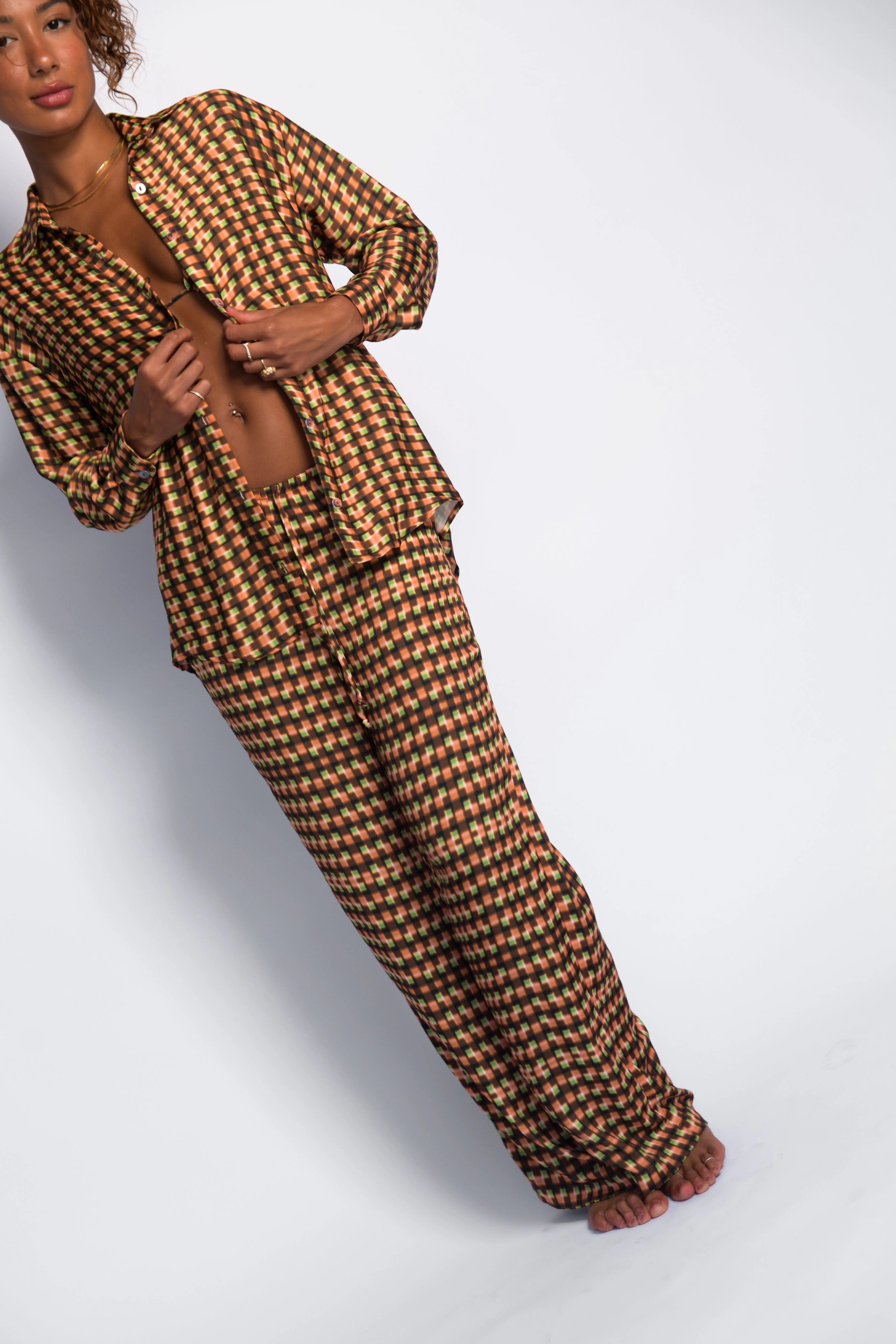 Timeless Wear Non Tapered Leg Ava Pants Satin - Mirage