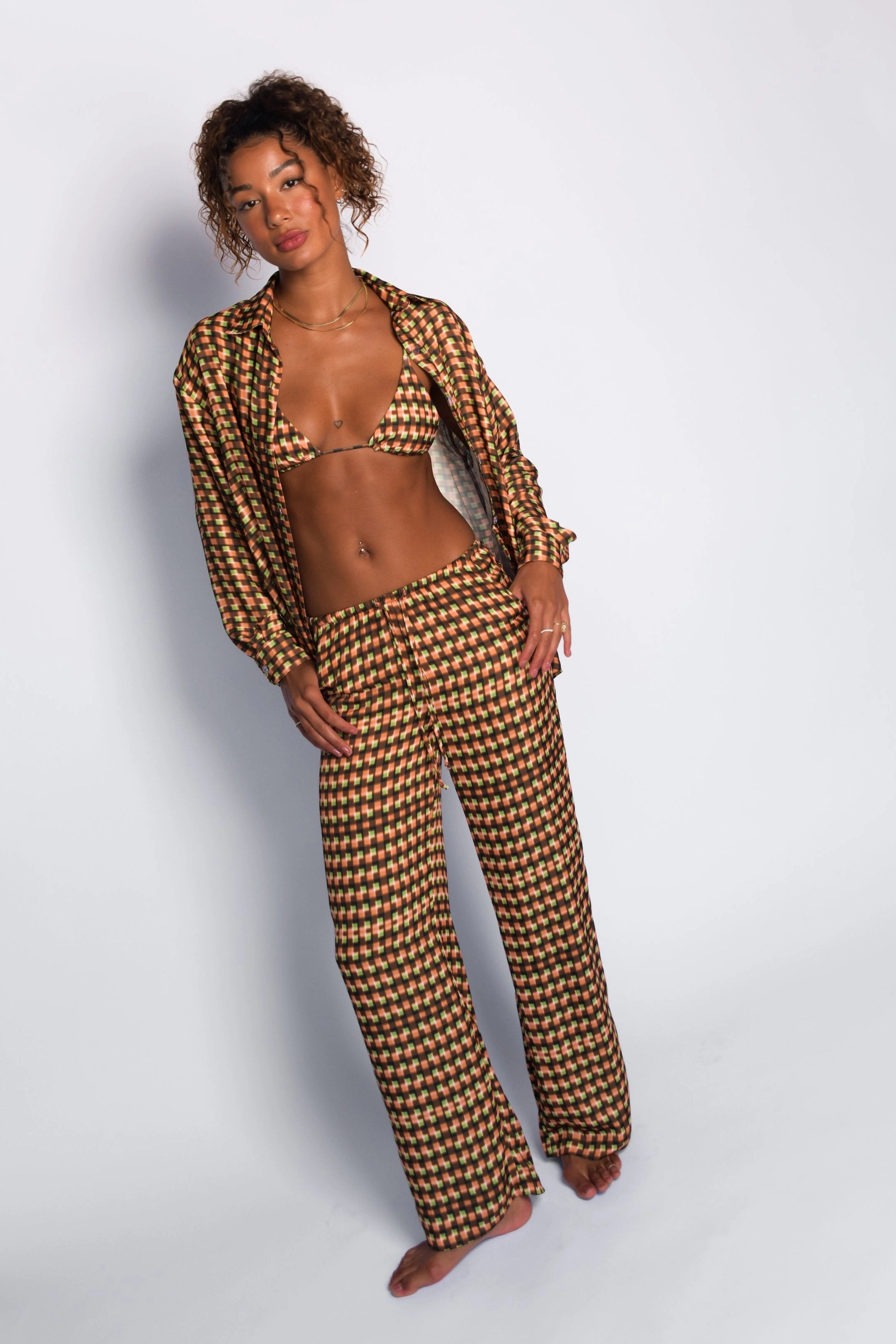 Ava Pants Satin - Mirage SecureCargoPockets Rugged Wear