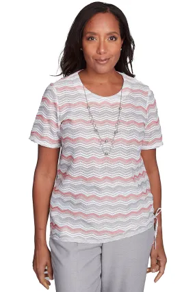 AllPurposeWear Estate Of Mind Shimmer Chevron Necklace Top