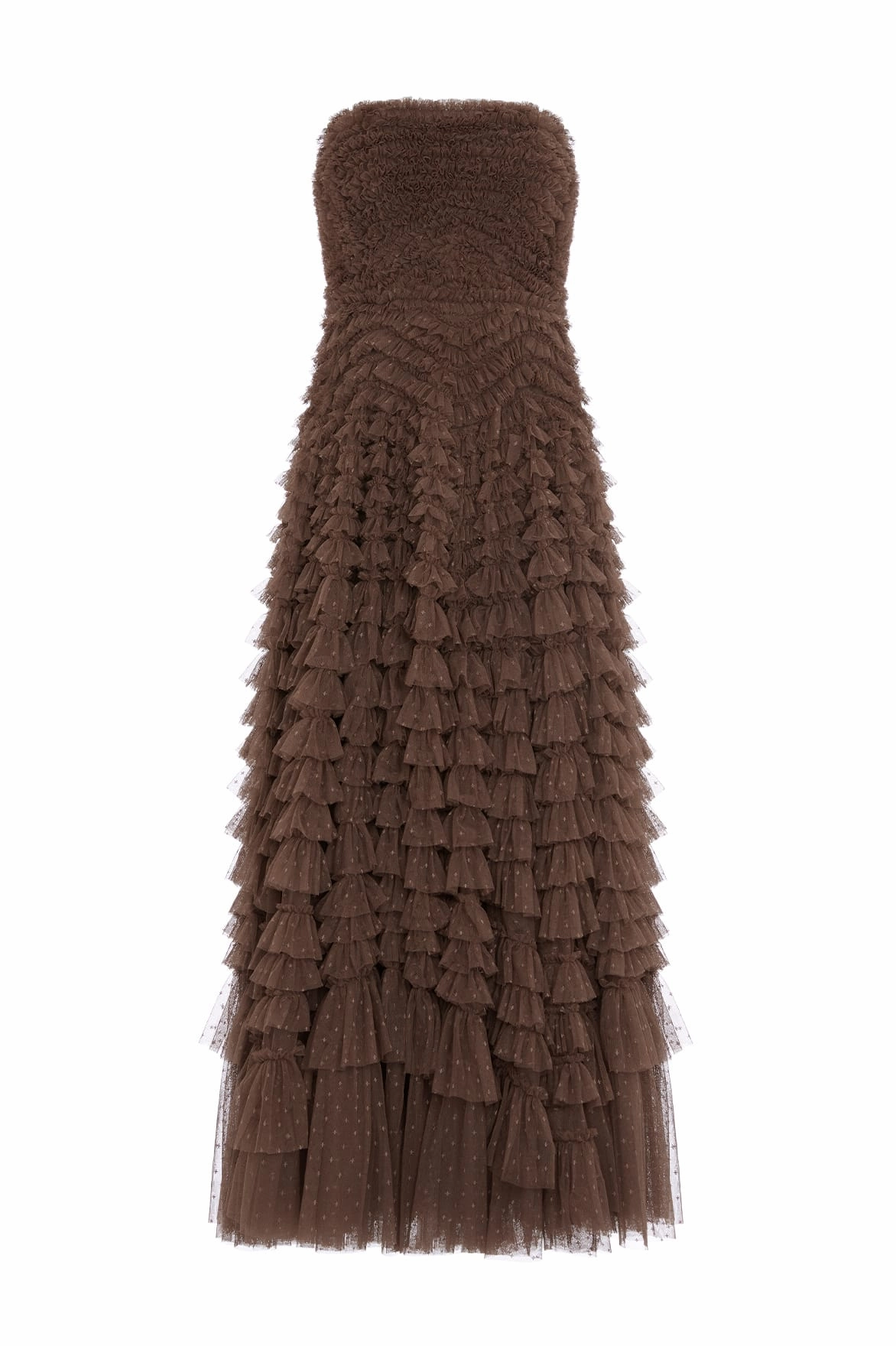 Petite friendly Festival Mood Hattie Ruffle Strapless Ankle Gown