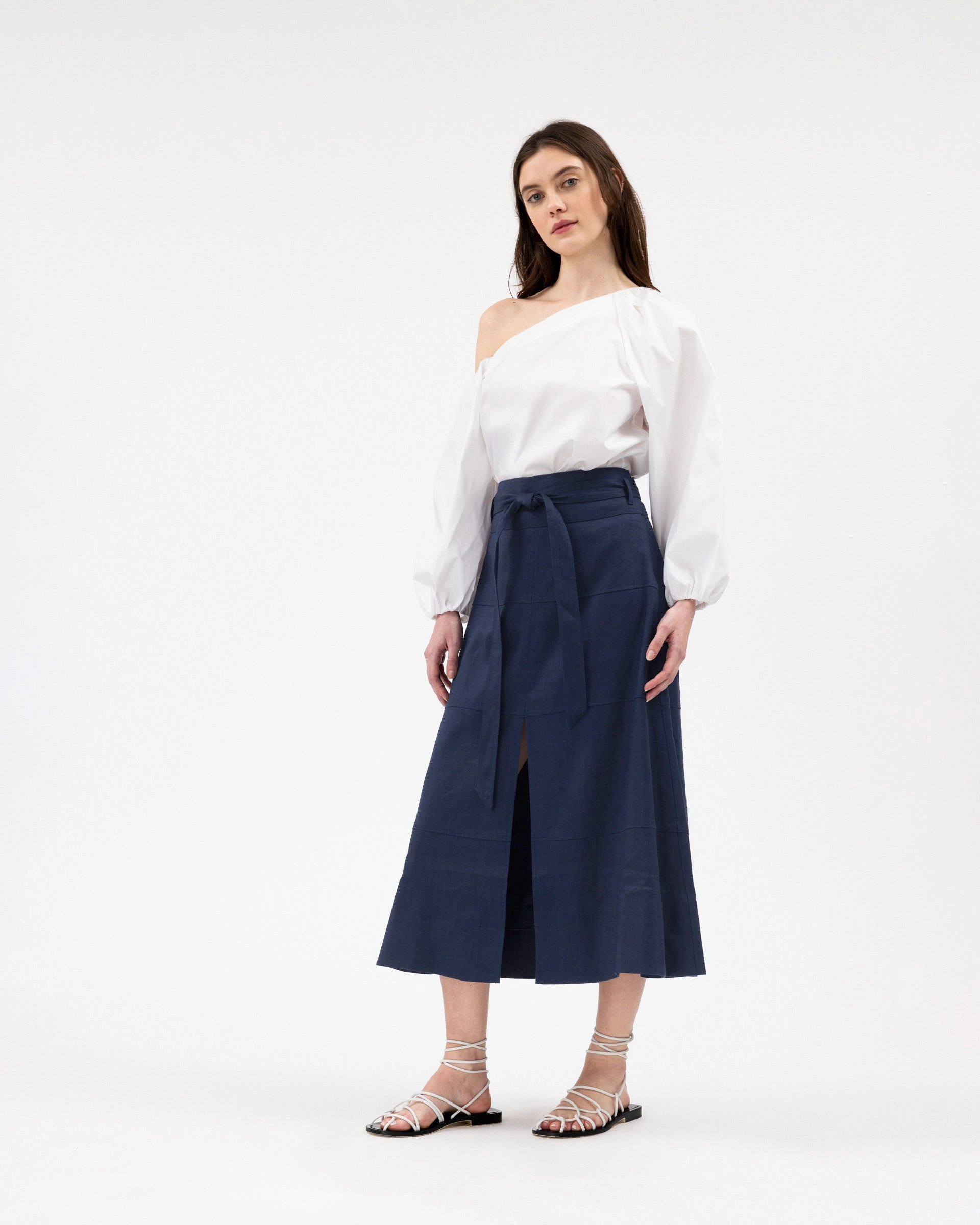 Relaxed Comfort Fit Soft Touch Material Linen Hudson Skirt