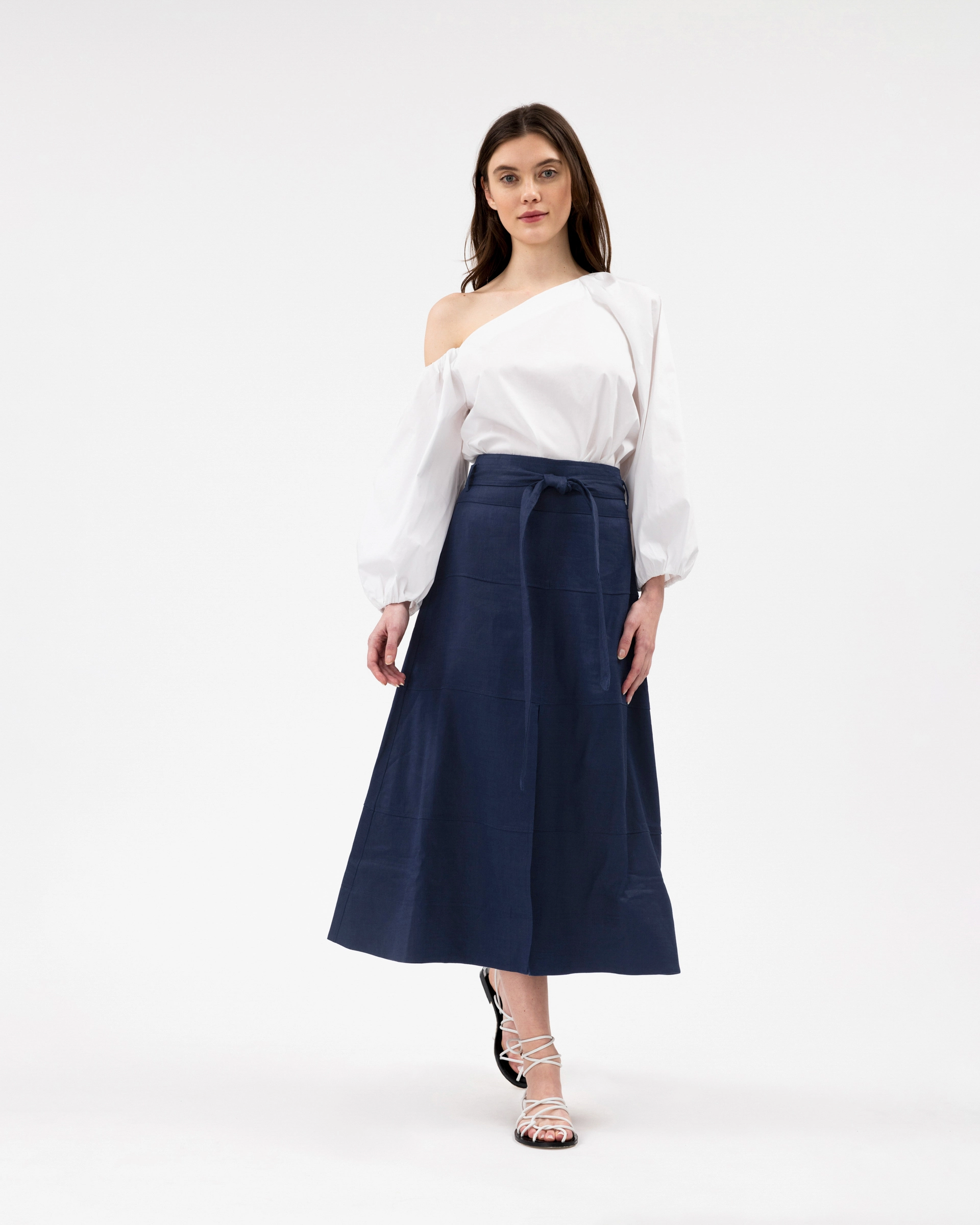 Modern Layer Smart Design Linen Hudson Skirt