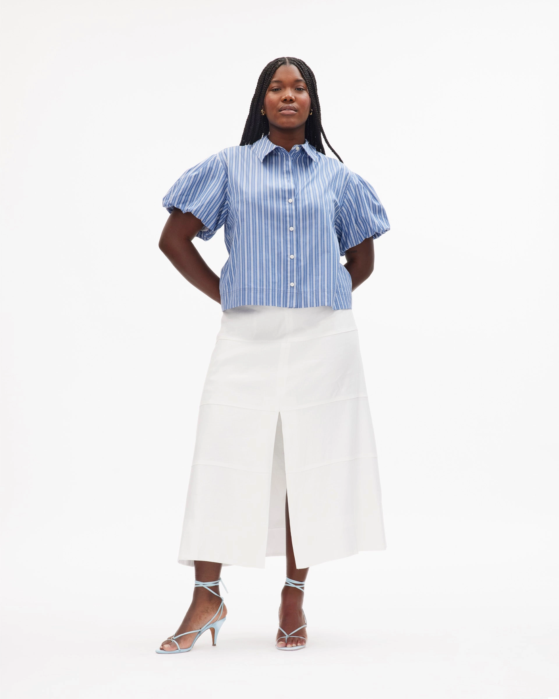 Breath Fit NonRestrictiveCut Linen Hudson Skirt