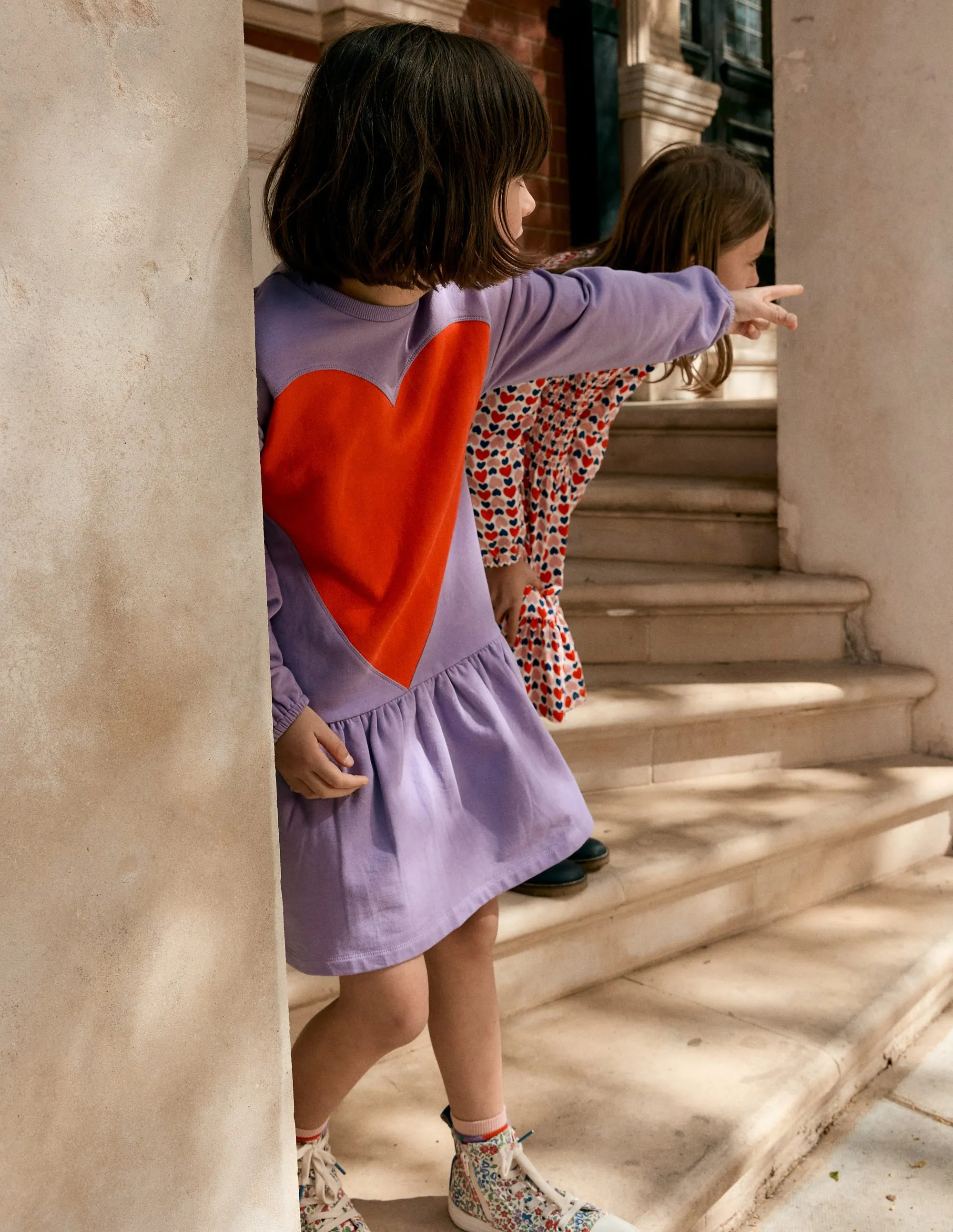 Logo Sweatshirt Dress-Aster Purple Chilly Day Comfort