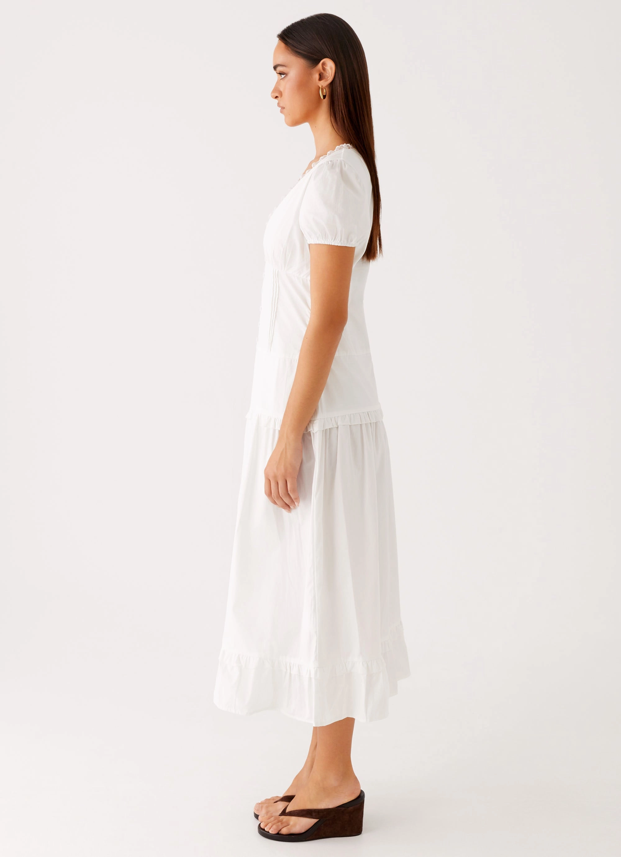 London Midi Dress - White