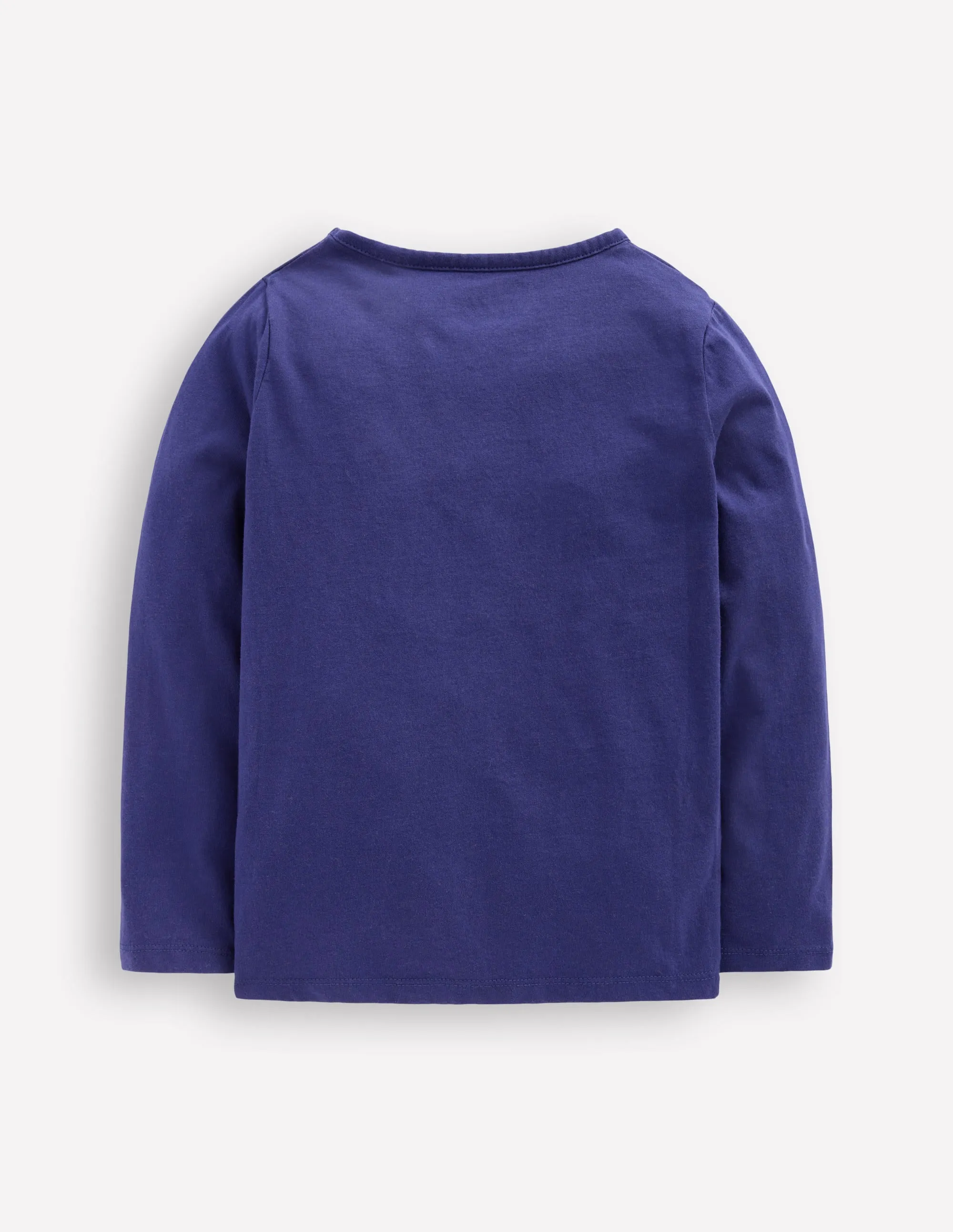 Everyday Chic Long Sleeve Boucl T-shirt-Starboard Blue Unicorn