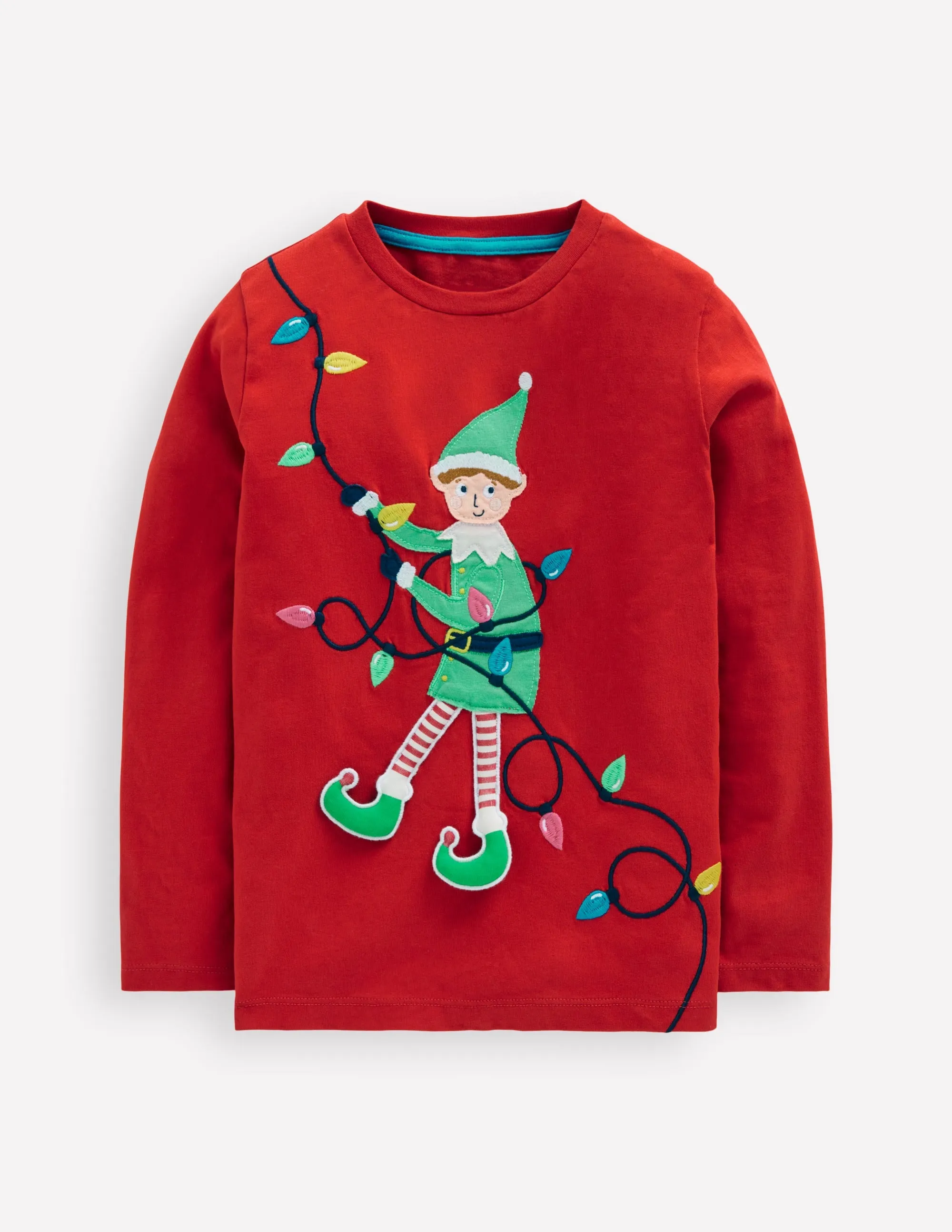 Long Sleeve Novelty 3D T-Shirt-Mars Red Elf SnagFreeKnit