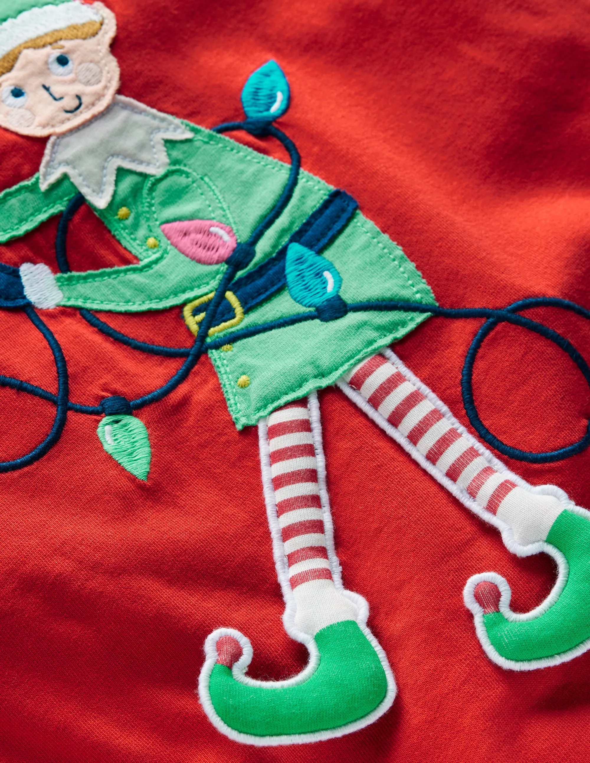 DoubleStitchedSeams Long Sleeve Novelty 3D T-Shirt-Mars Red Elf