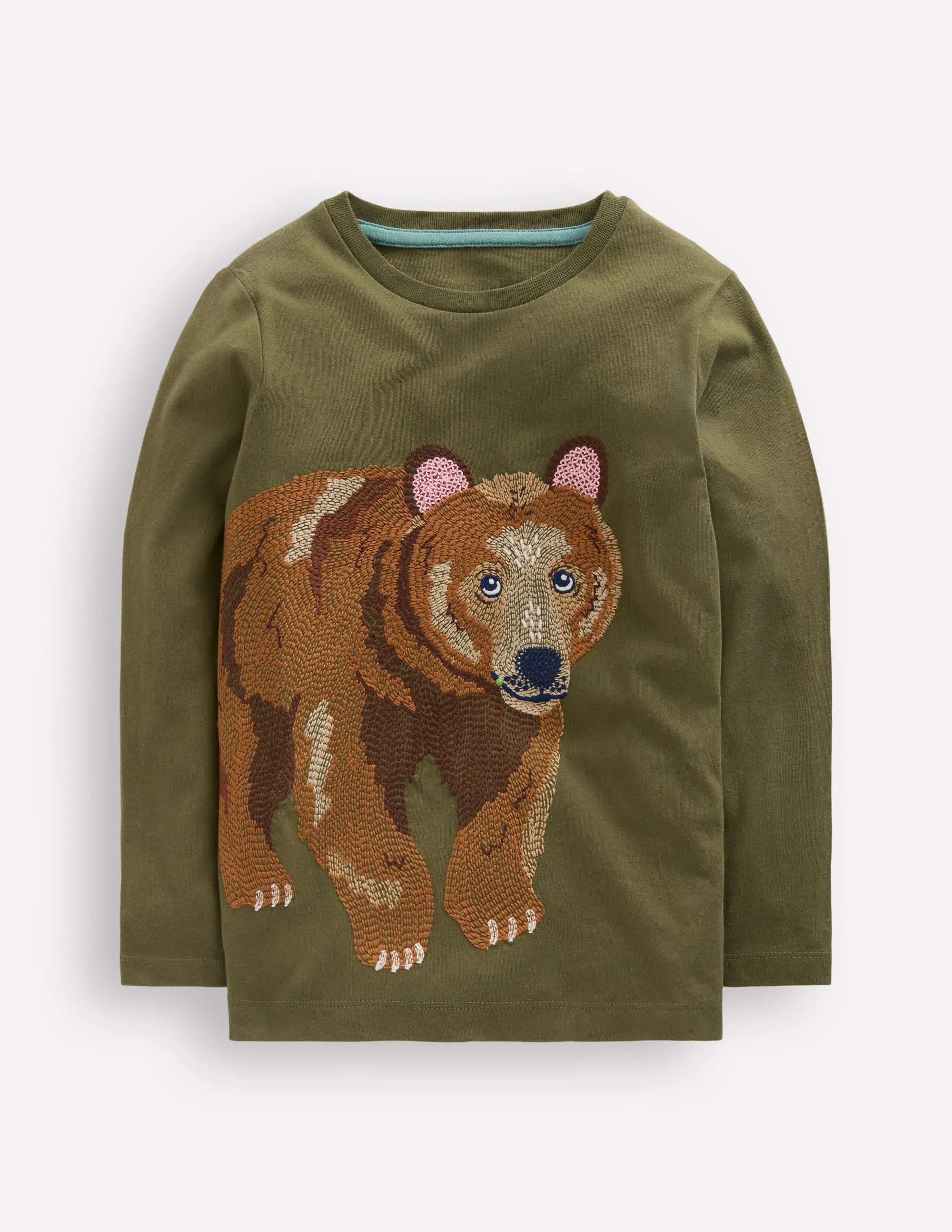 Longsleeve Superstitch T-shirt-Classic Khaki Bear MultiDirectionalStretch Formal Shirt