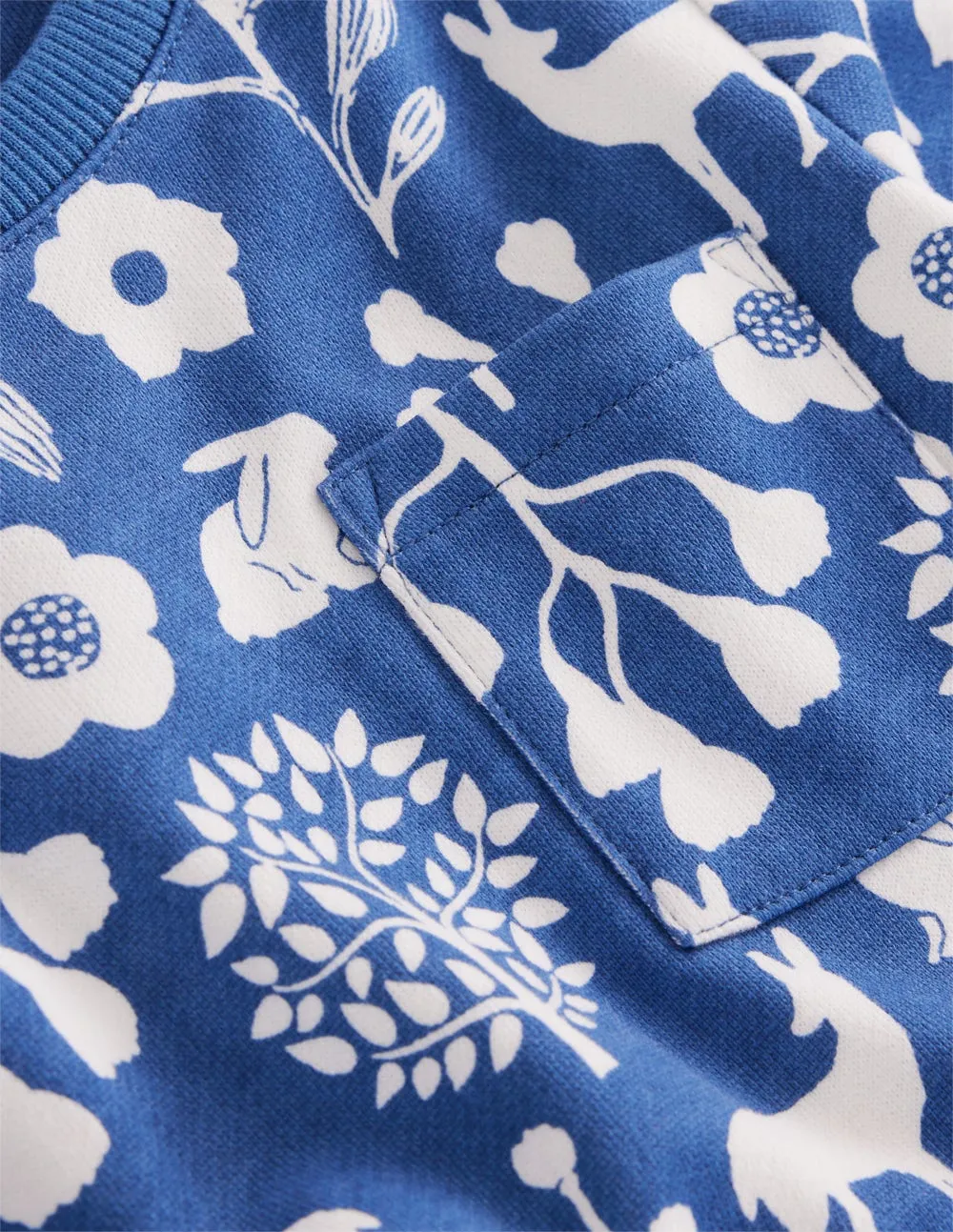 Chic Rhythm Flowy summer gown Loopback Sweat Dress-Woodland Floral