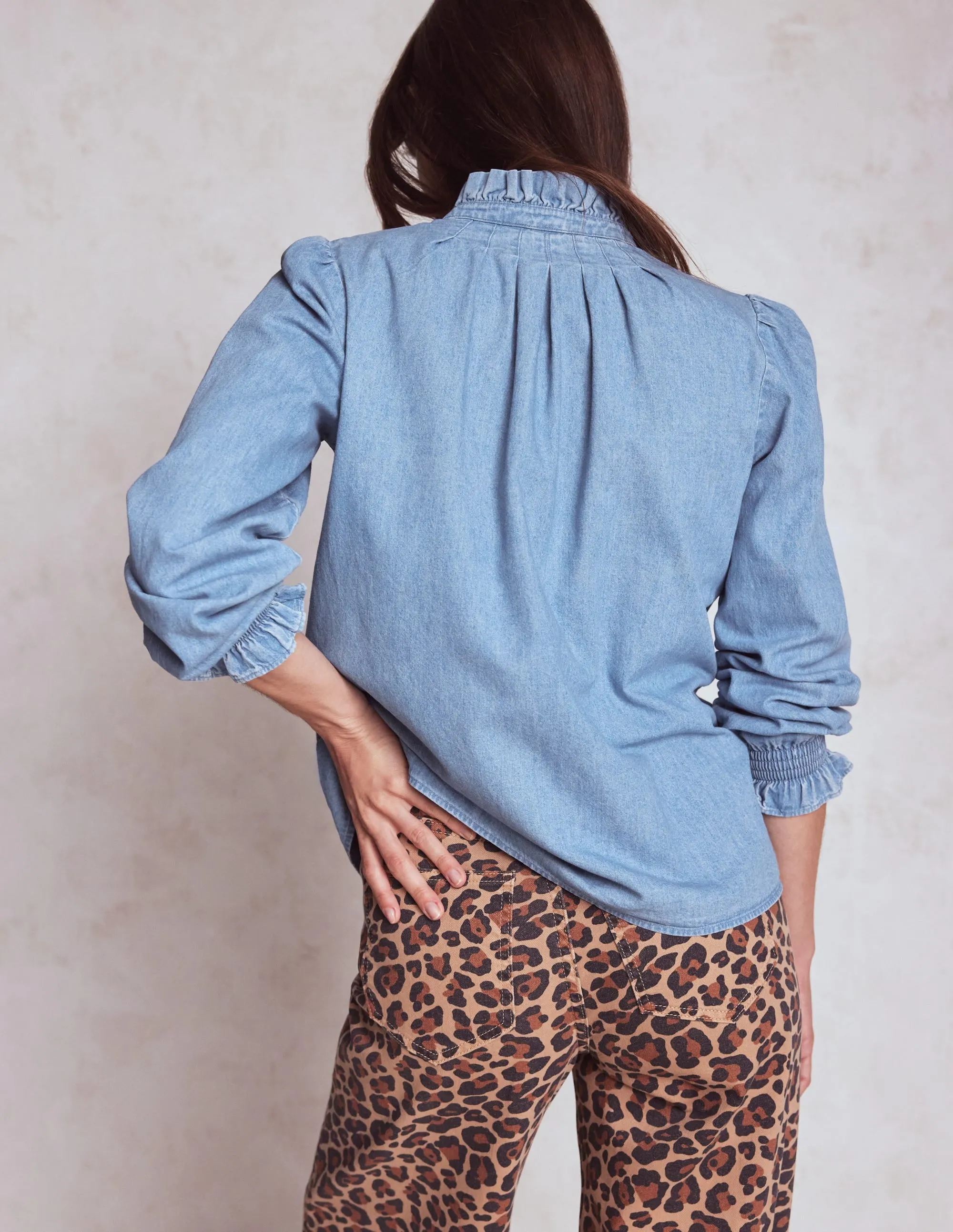 Fitted Shirt Lorna Denim Top-Light Authentic