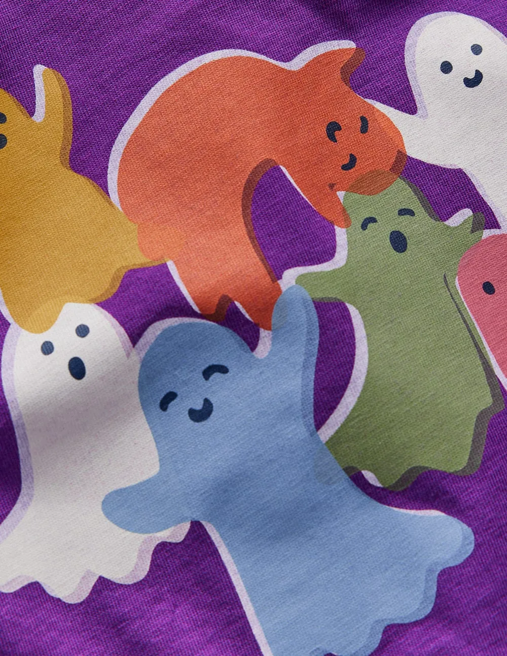 Long Sleeve Riso T-Shirt-Viola Purple Ghosts Street Smart Easy Wear Look