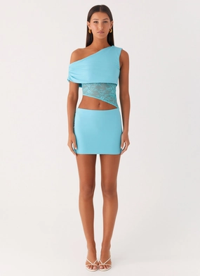 Love Motion Mini Dress - Aqua Blue