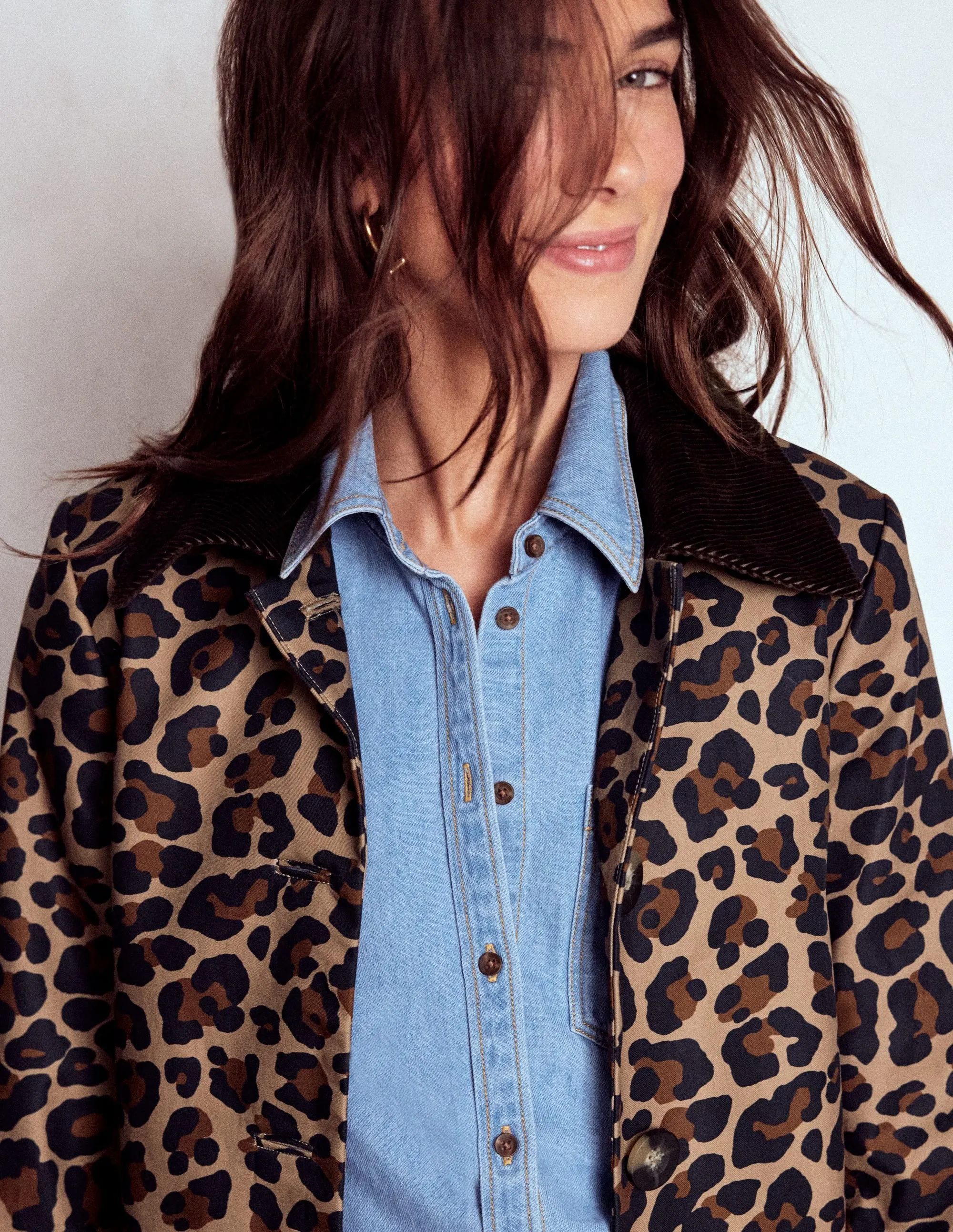 Lancaster Belted Mac-Leopard City Ready