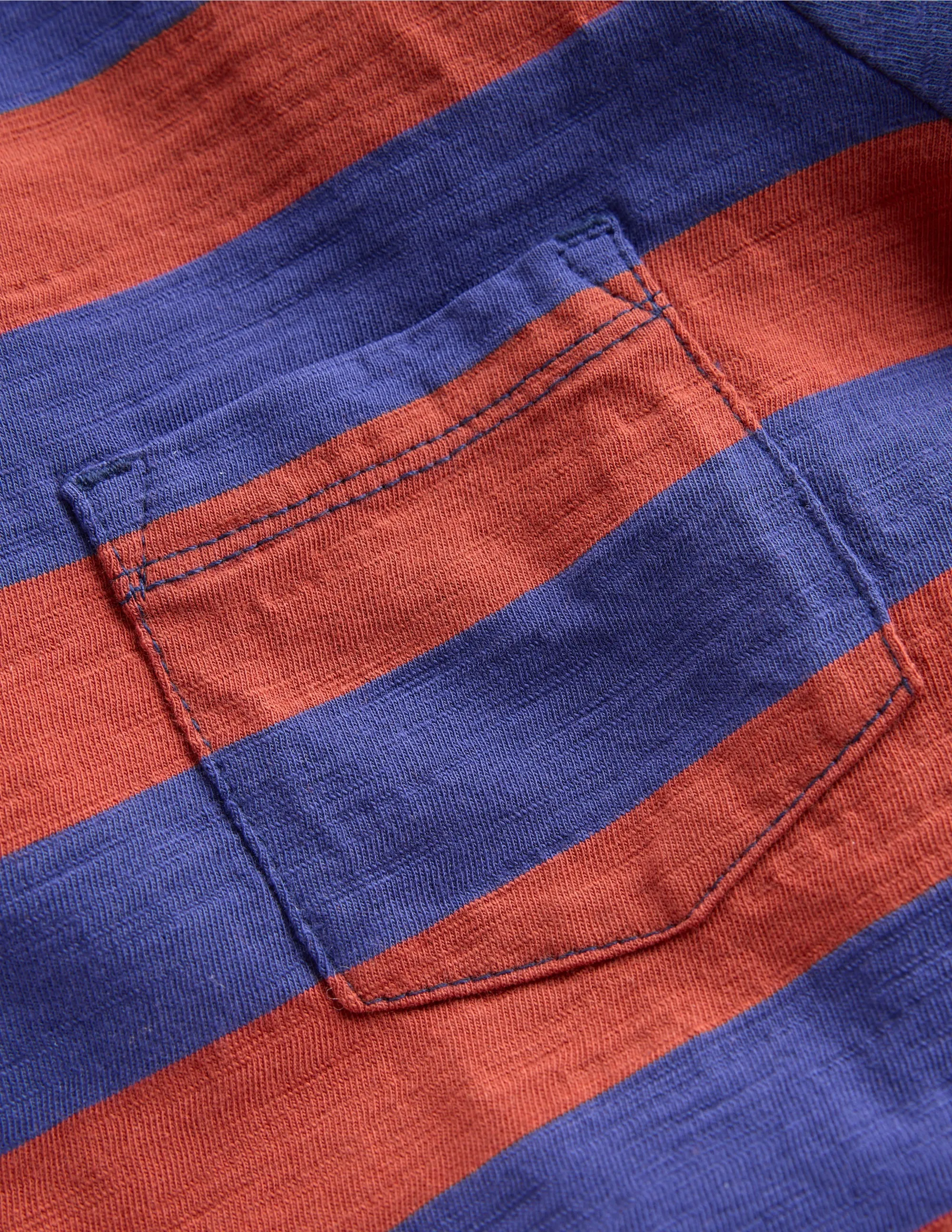 Everyday Long Sleeve T-Shirt-Starboard Blue/ Chestnut Brown OdorResistantTechnology Neutral Tone Stitching