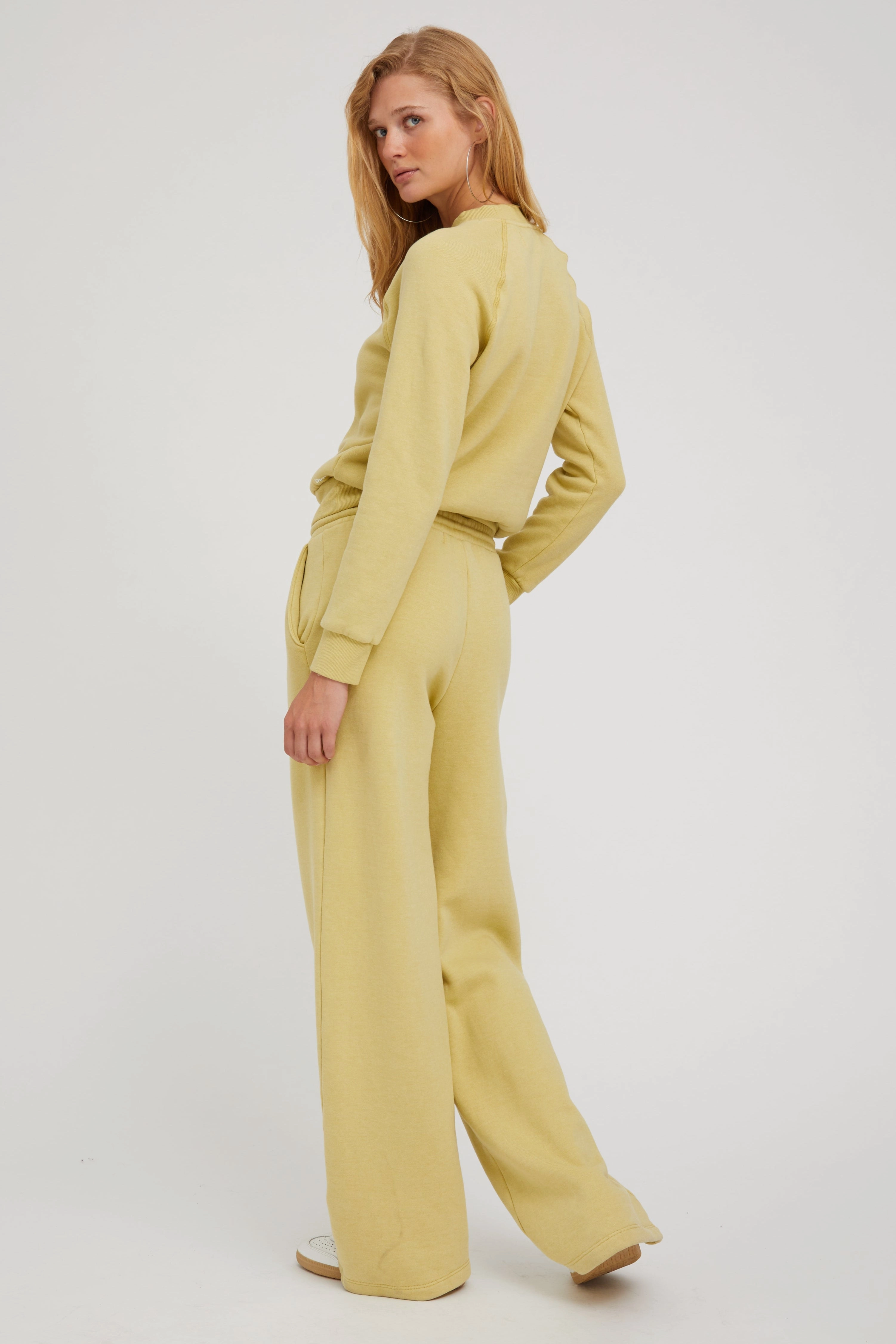 Pistachio Baggy Sweatpants EcoFriendly Dye Hidden Zipper Pocket