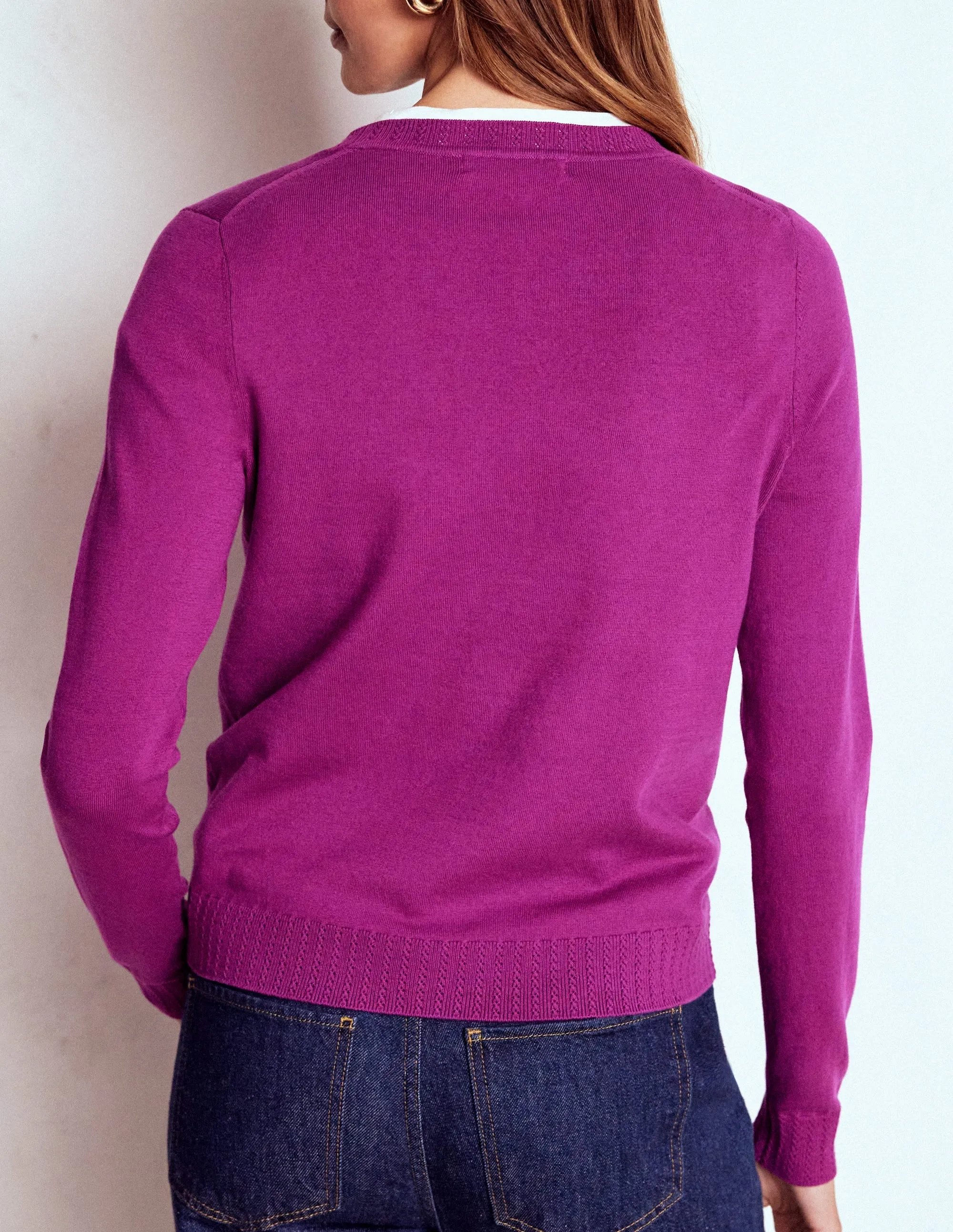 NonIrritating Seams Fresh Season Emilia Cotton Crew Jumper-Regal Purple