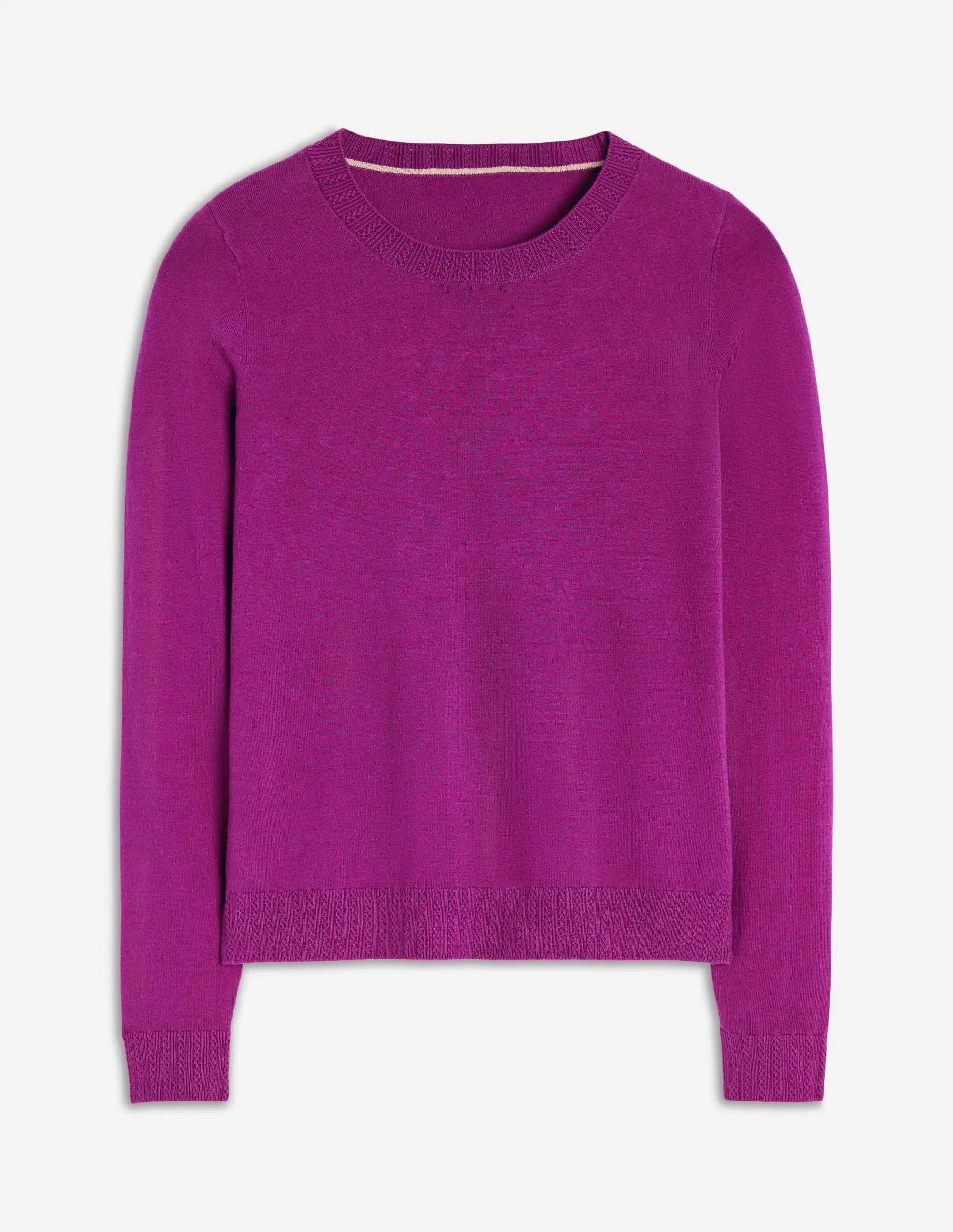 Emilia Cotton Crew Jumper-Regal Purple Modern Drape