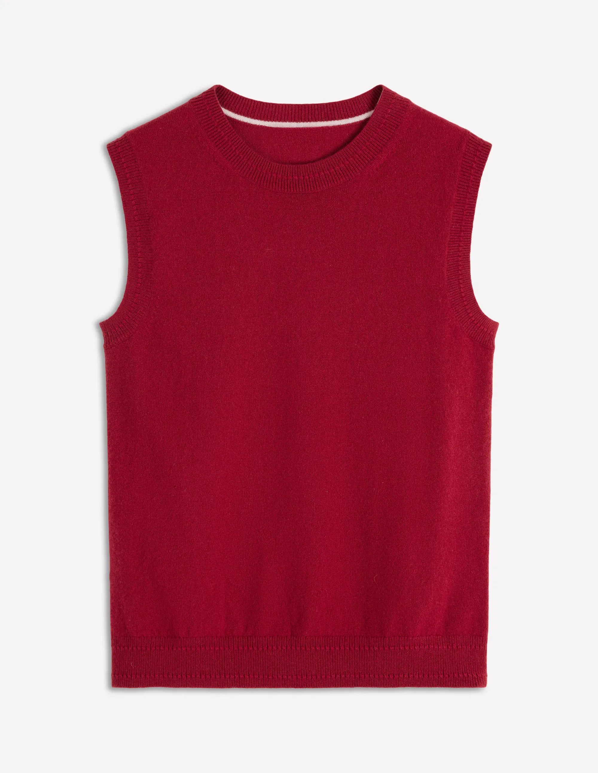 Eva Cashmere Tank-Red Liquorice Yearlong Favorite Lightweight Thermal Insulation