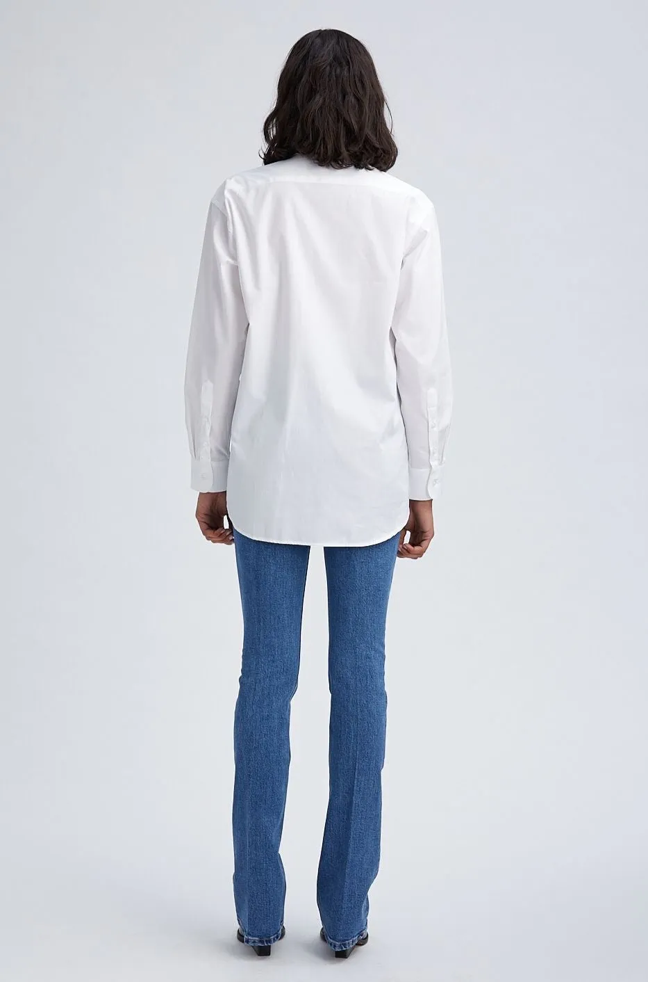 White Slim Fit Button Down With Pocket Chic Look