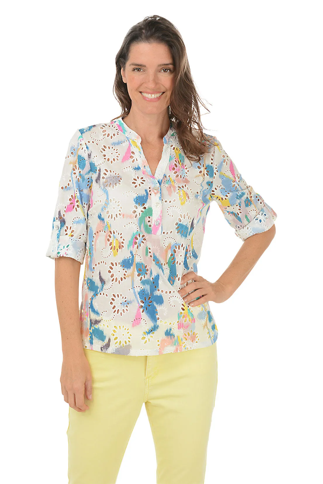 Wildflower Eyelet Lace Blouse Unstructured Silhouette