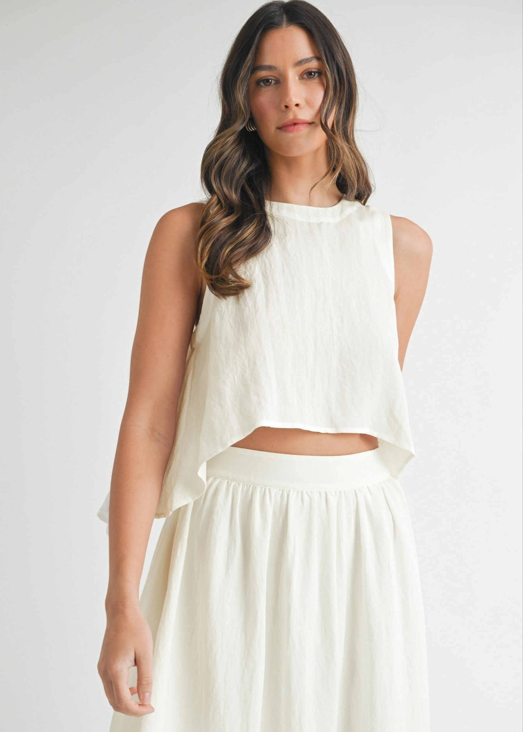 Summer Style MARY WRINKLED FABRIC SWING TOP