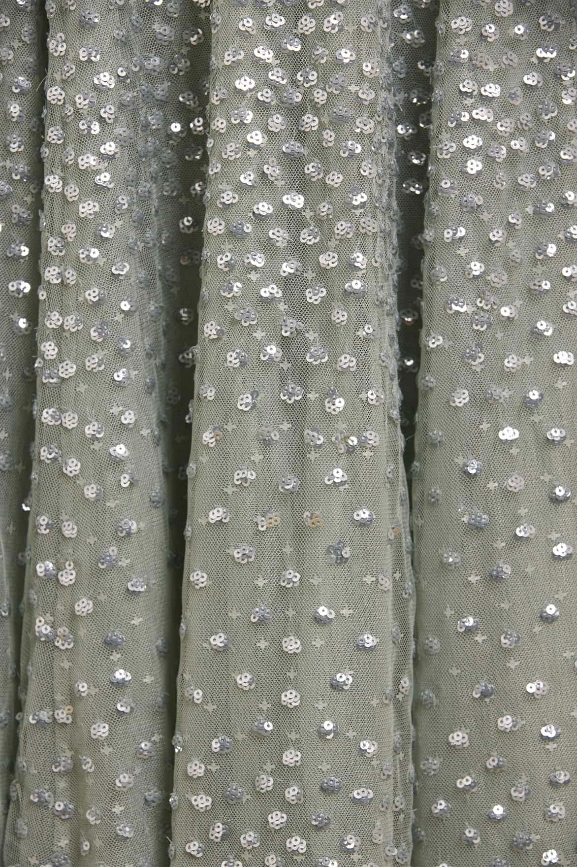 Scatter Dot Cape Sleeve Ankle Gown Calm Energy