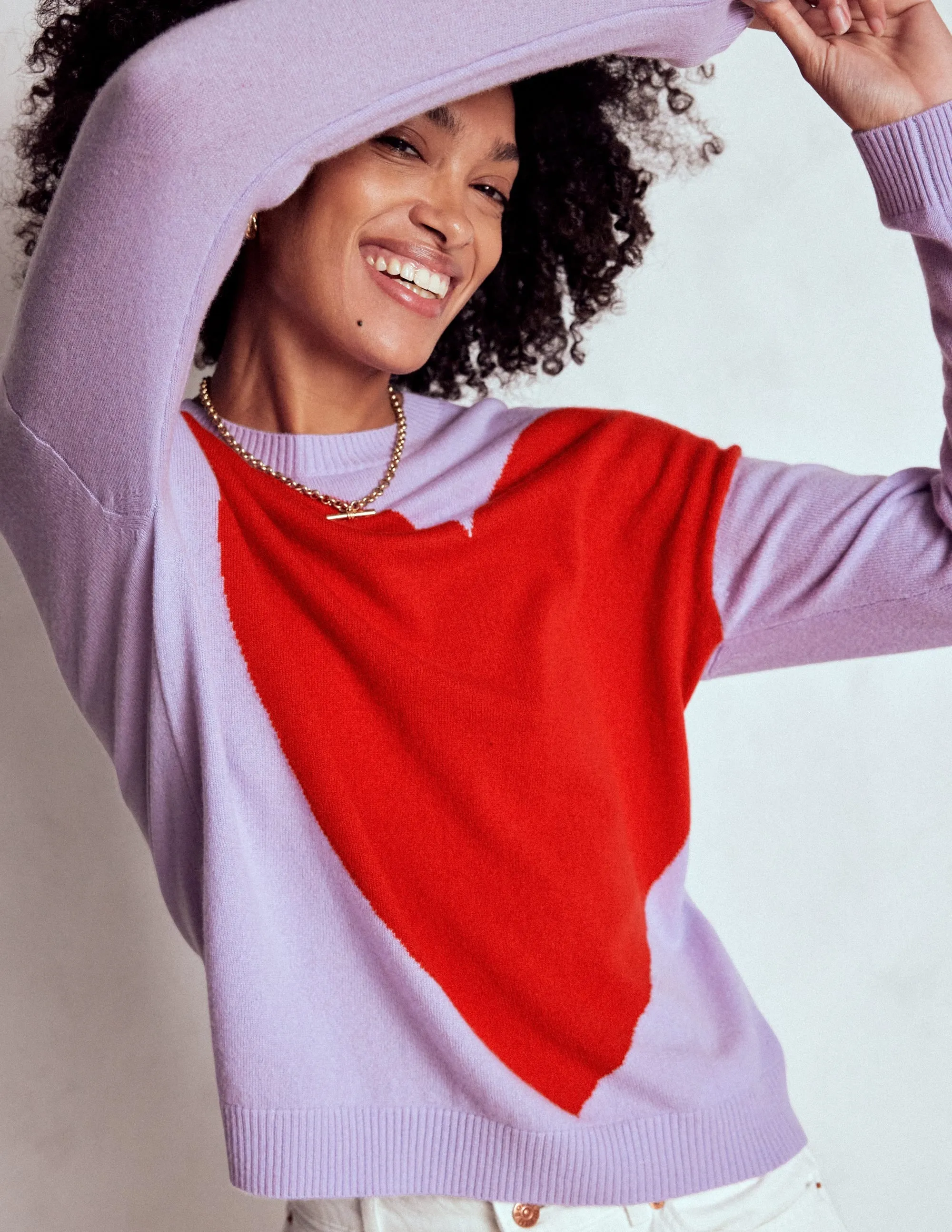 Office Friendly Lydia Cashmere Jumper-Purple Heart